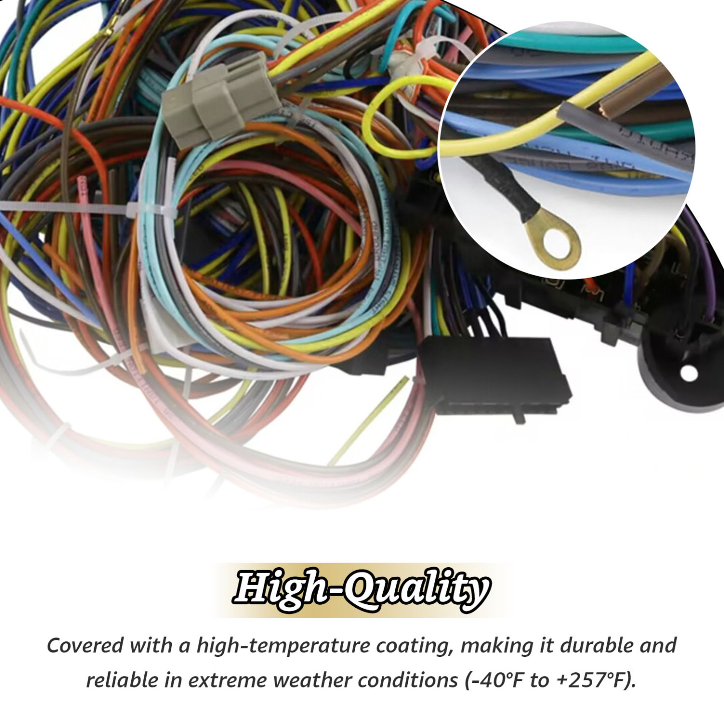 22 Circuit Universal Wiring Harness Kit Fits for GM Tilt Columns Car Truck 1968-1996, Insulated Copper Wires #91064022