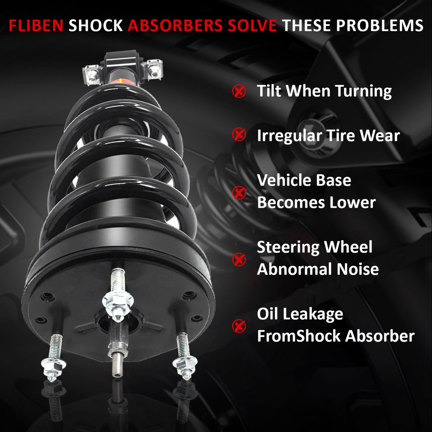 2Pcs Front Left or Right Magnetic Shock Absorber Assy Fit for 2007-2014 Cadillac Escalade Chevrolet Silverado Tahoe Suburban GMC Sierra Yukon with RPO Code Z95 (MagneRide Suspension)