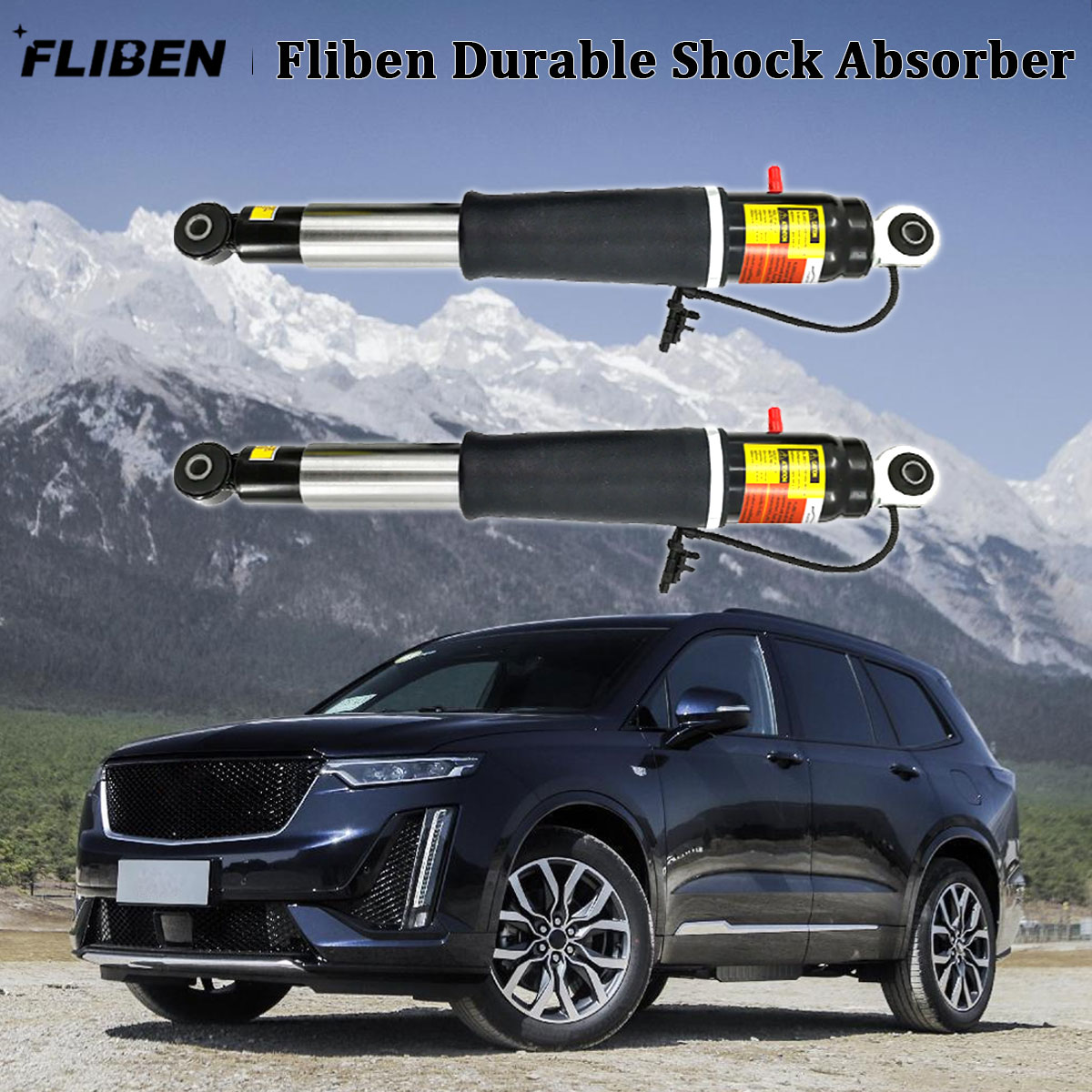  Pair Rear Air Shock Absorber Strut Compatible with 2015-2020 Cadillac Escalade ESV Chevy Tahoe Suburban GMC Yukon XL Part 84176675