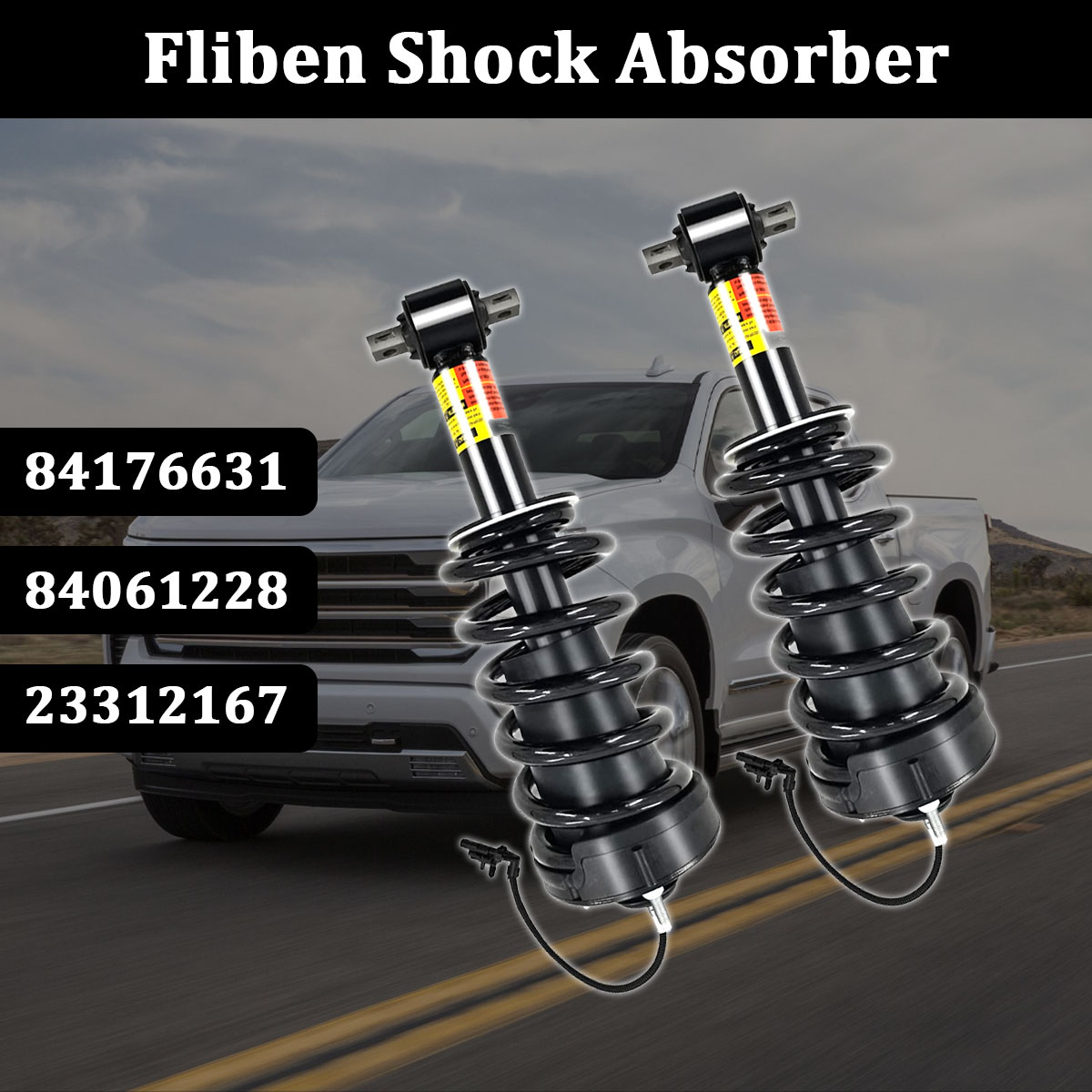 Pair Front Shock Absorber Assy w/Magnetic Ride Control Compatible with 2015-2020 Chevy Tahoe Suburban Silverado Cadillac Escalade GMC Sierra 1500 Yukon (XL) 84061228