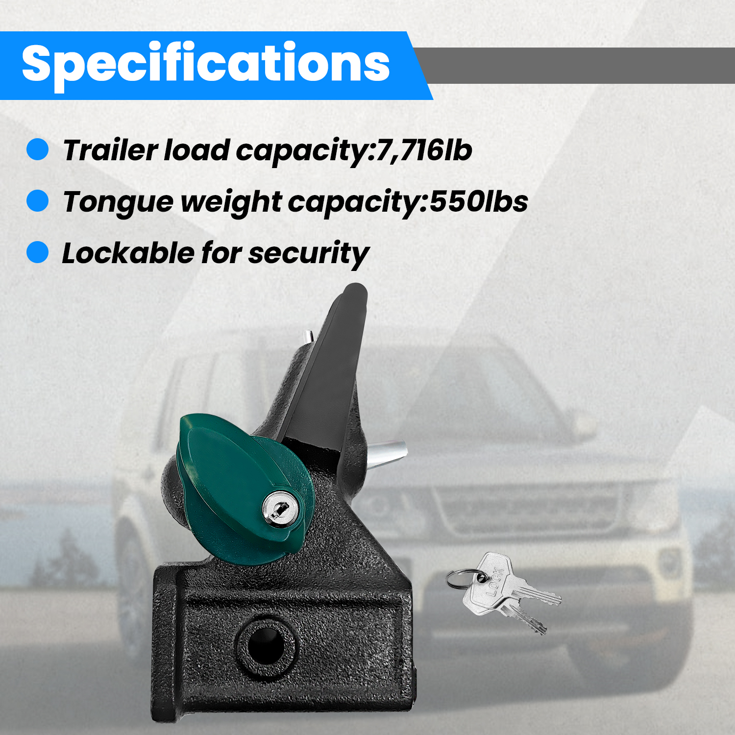 Towing Trailer Hitch Receiver for Land Rover LR3 2005-2009 for Land Rover LR4 2010-2016