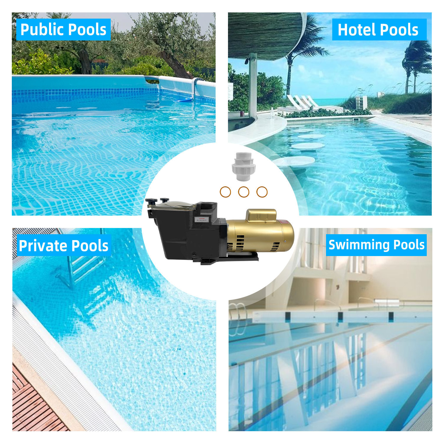 W3SP2607X10 Super Pool Pump 1HP 115/230V Single Speed Replacement for Hayward SP2607X10