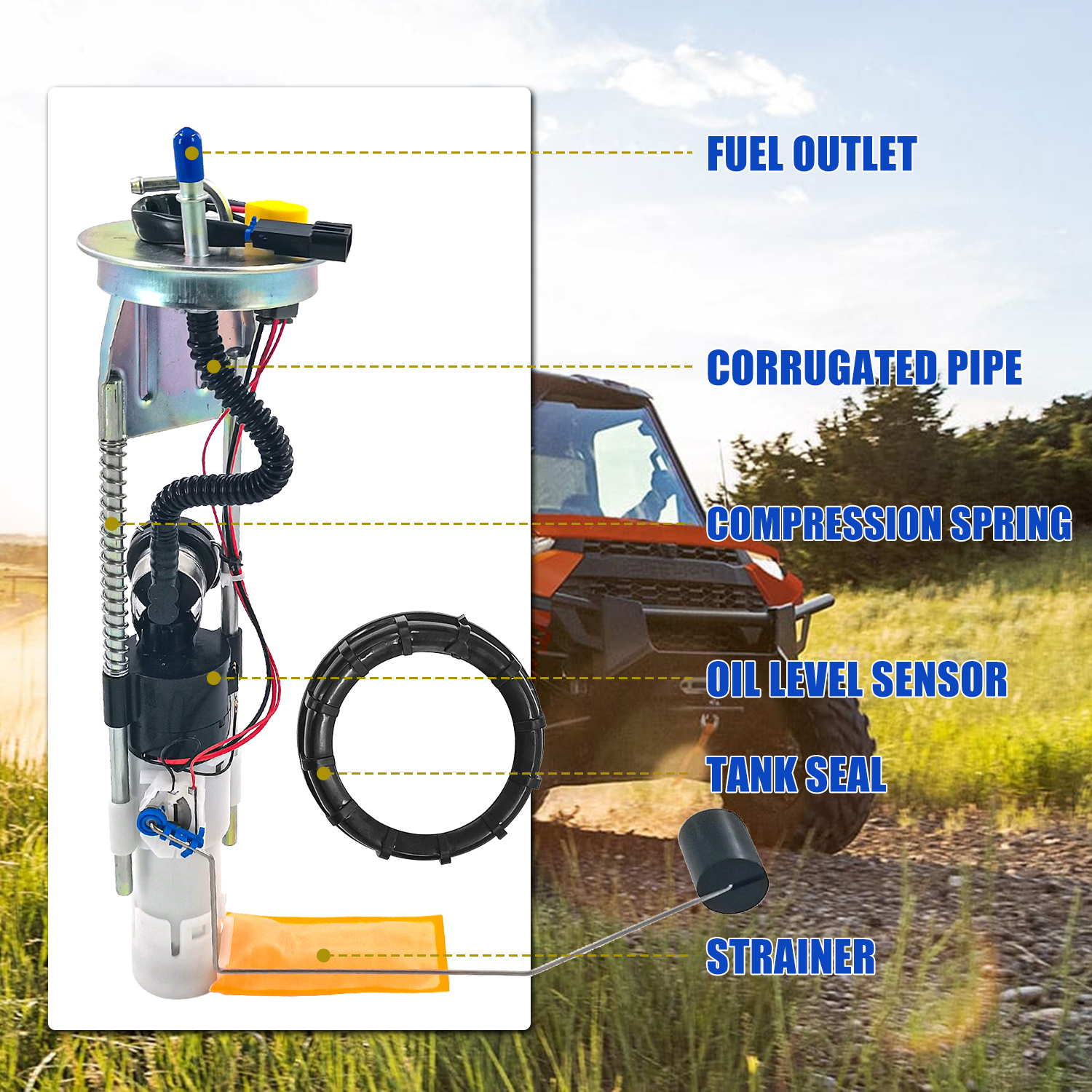 2204306 Fuel Pump Assembly Compatible with Polaris Ranger 500 2009-2013