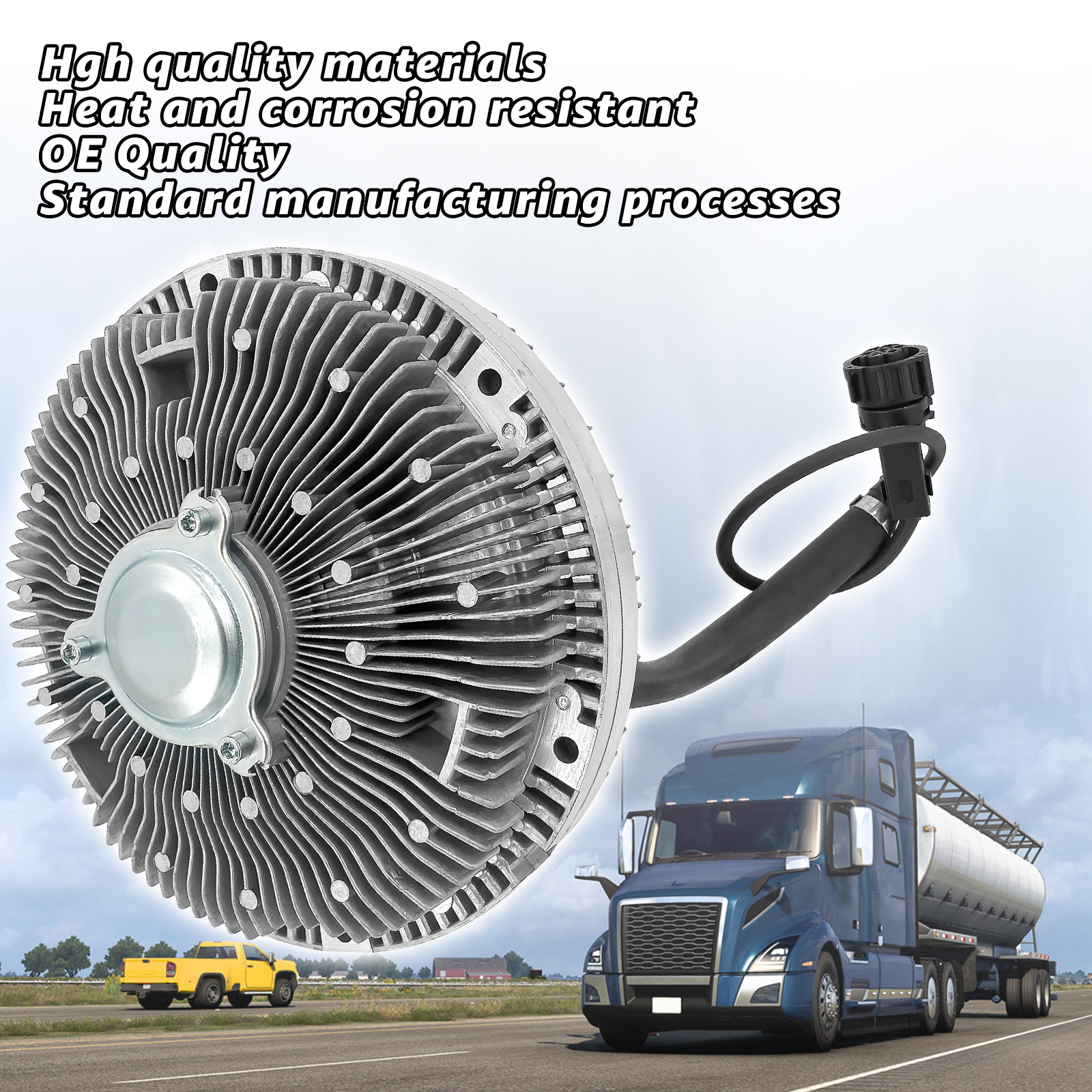 Cooling Fan Clutch Compatible With Volvo VT VTL D13/D11/D16, Mack MP7/MP8
