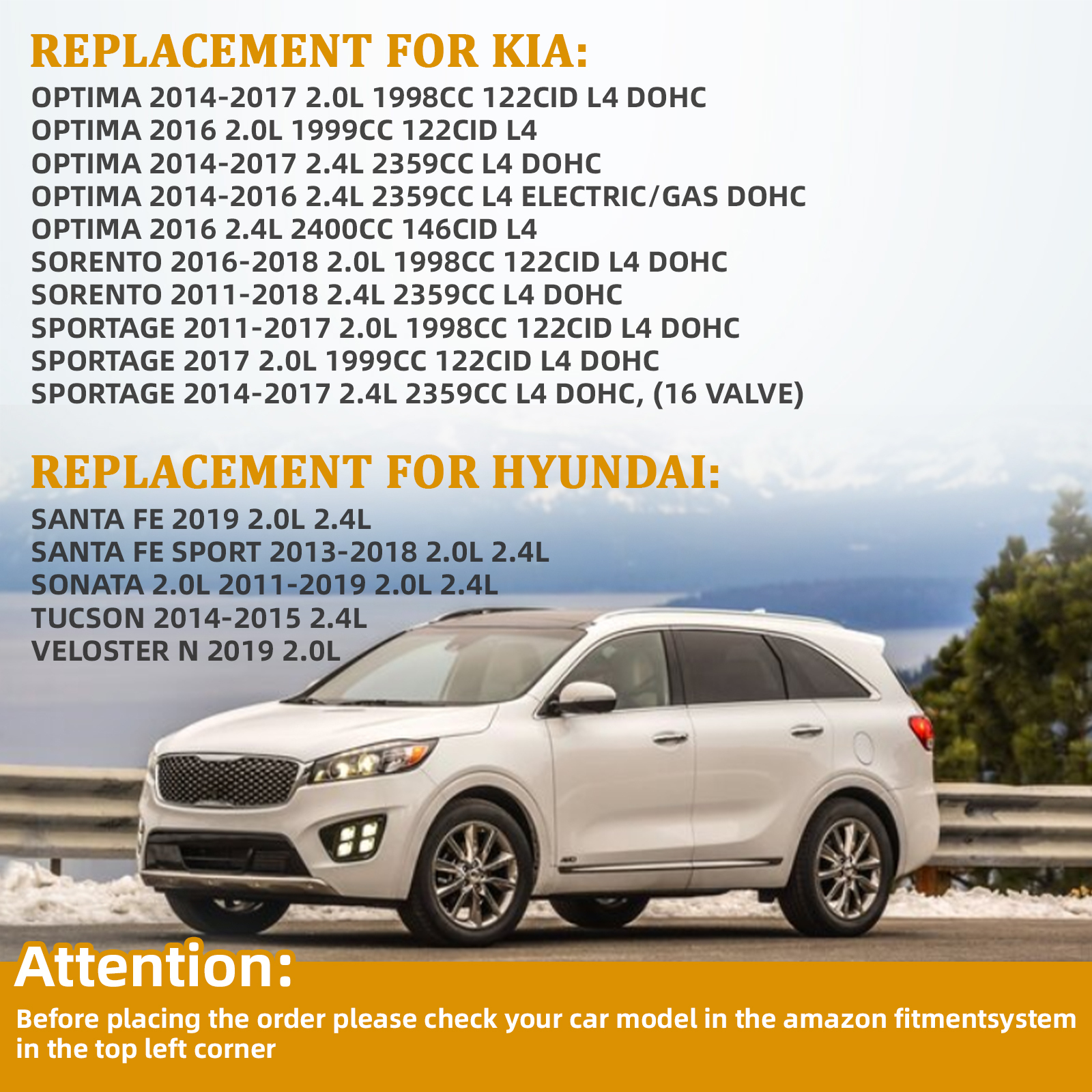 Timing Chain Kit with VVT Gear Replacement for Kia/Optima/Sorento/Sportage