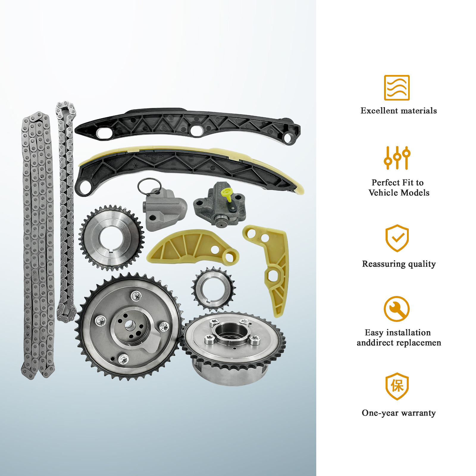 Timing Chain Kit with VVT Gear Replacement for Kia/Optima/Sorento/Sportage