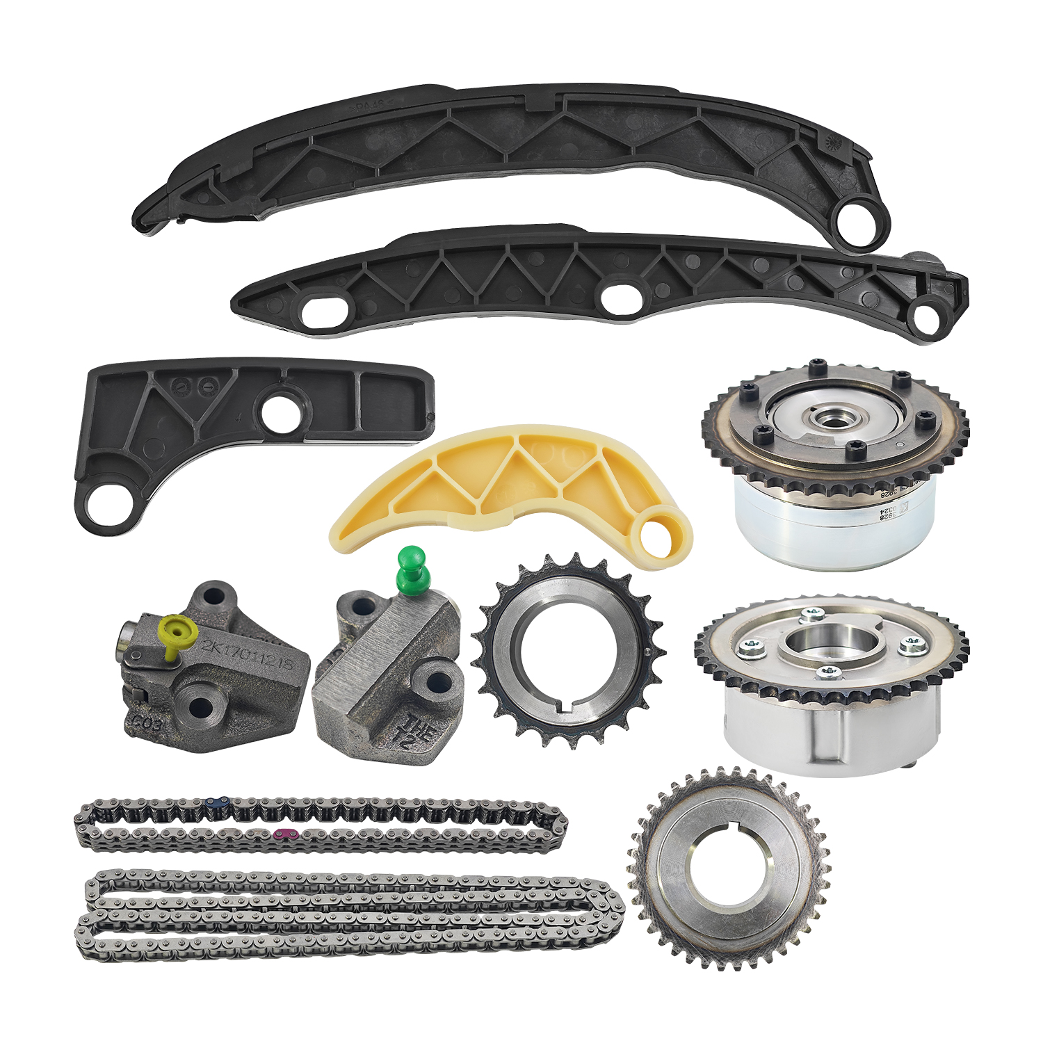 12PCS Timing Chain Kit with VVT Sprocket Compatible with Hyundai Sonata 2016-2019, Tucson 2018-2021, Fits Kia Sportage 2017-2022, 2.0L 2.4L