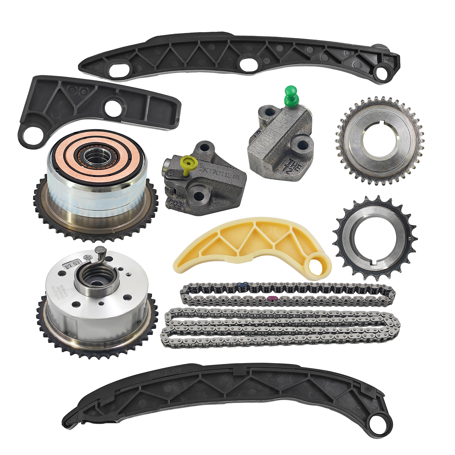 12PCS Timing Chain Kit with VVT Sprocket Compatible with Hyundai Sonata 2016-2019, Tucson 2018-2021, Fits Kia Sportage 2017-2022, 2.0L 2.4L