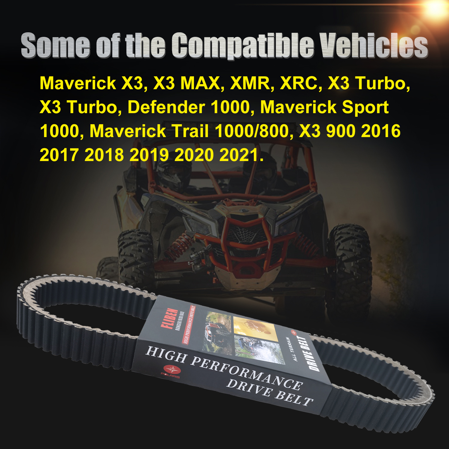 Can-Am Ultra-strong Drive Belt Compatible with 2017-2022 Maverick X3 (All Models), Maverick X3, X3 MAX, XMR, XRC, X3 Turbo, X3 Turbo R