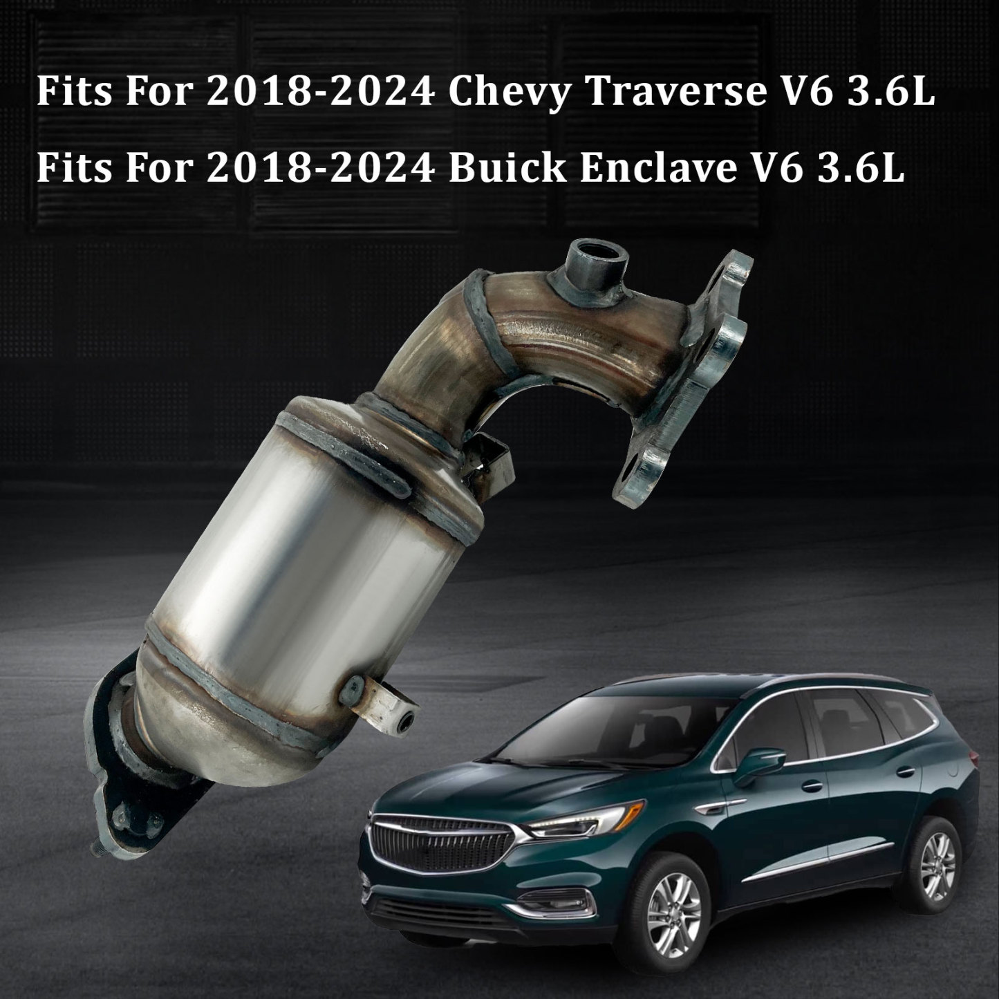 Rear Catalytic Converter fit for 2018-2023 Chevy Traverse V6 3.6L, For 2018-2024 Buick Enclave V6 3.6L #674-068