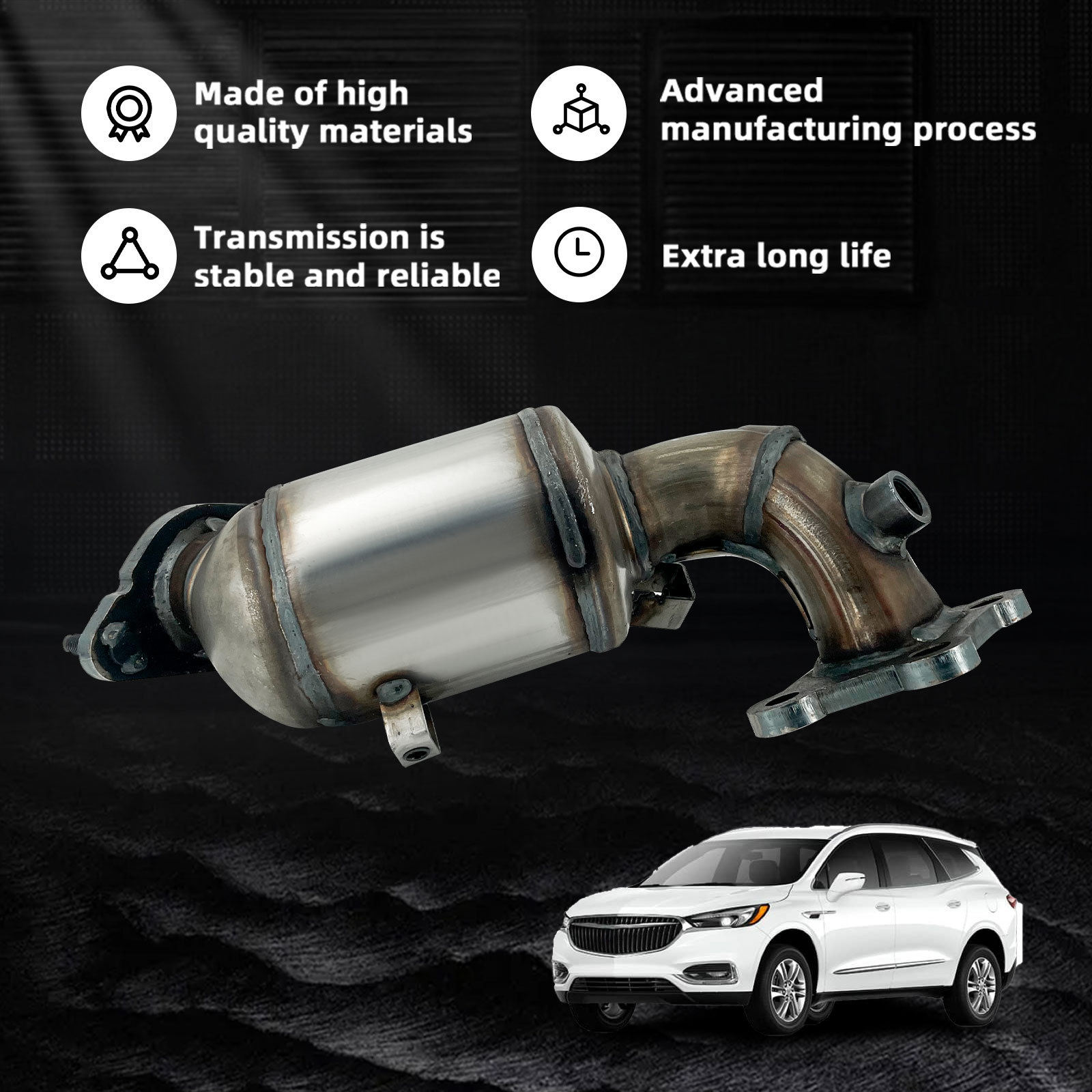 Rear Catalytic Converter fit for 2018-2023 Chevy Traverse V6 3.6L, For 2018-2024 Buick Enclave V6 3.6L #674-068