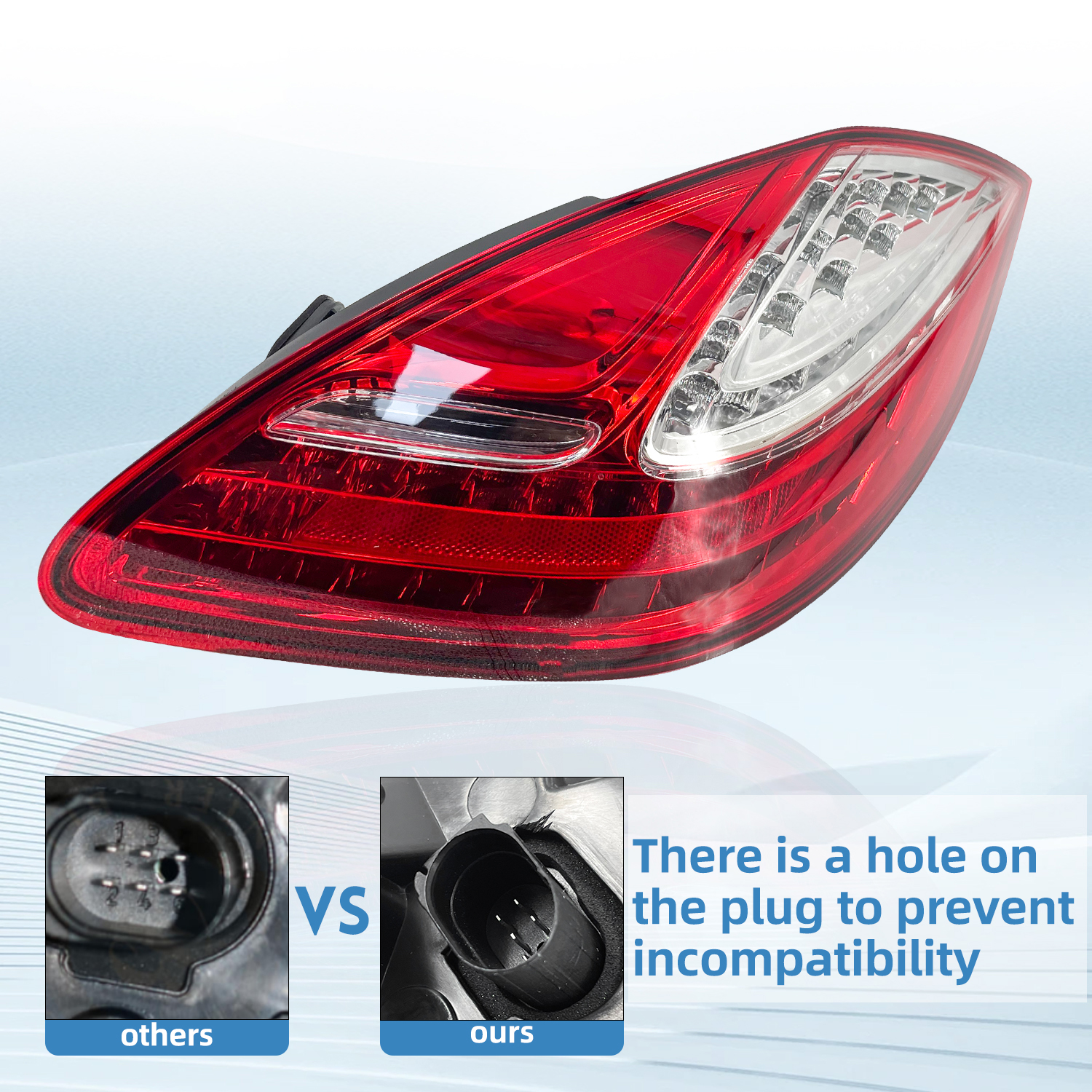 97063141203 Right Passenger Side LED Tail Light Assembly Compatible with Porsche 970 2010-2013