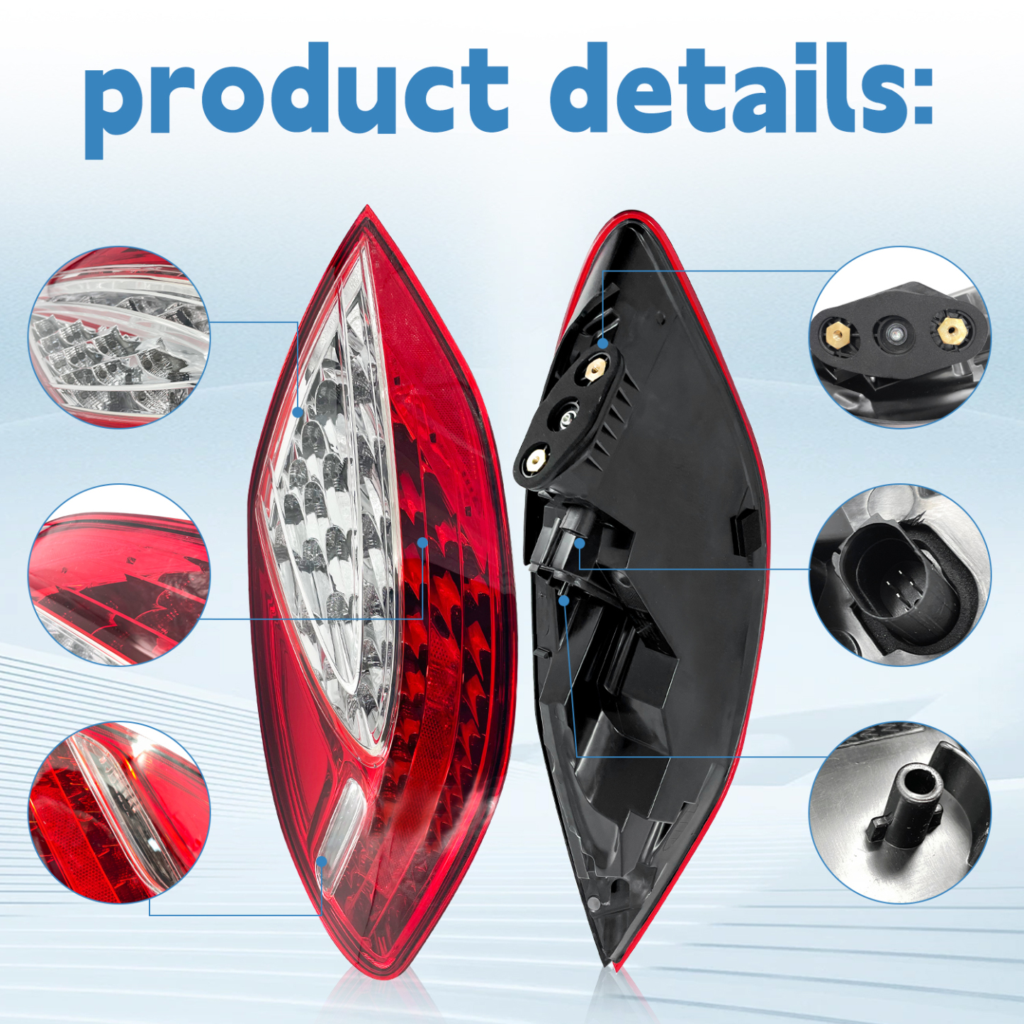 97063141103 Left Driver Side LED Tail Light Assembly Compatible with Porsche 970 2010-2013