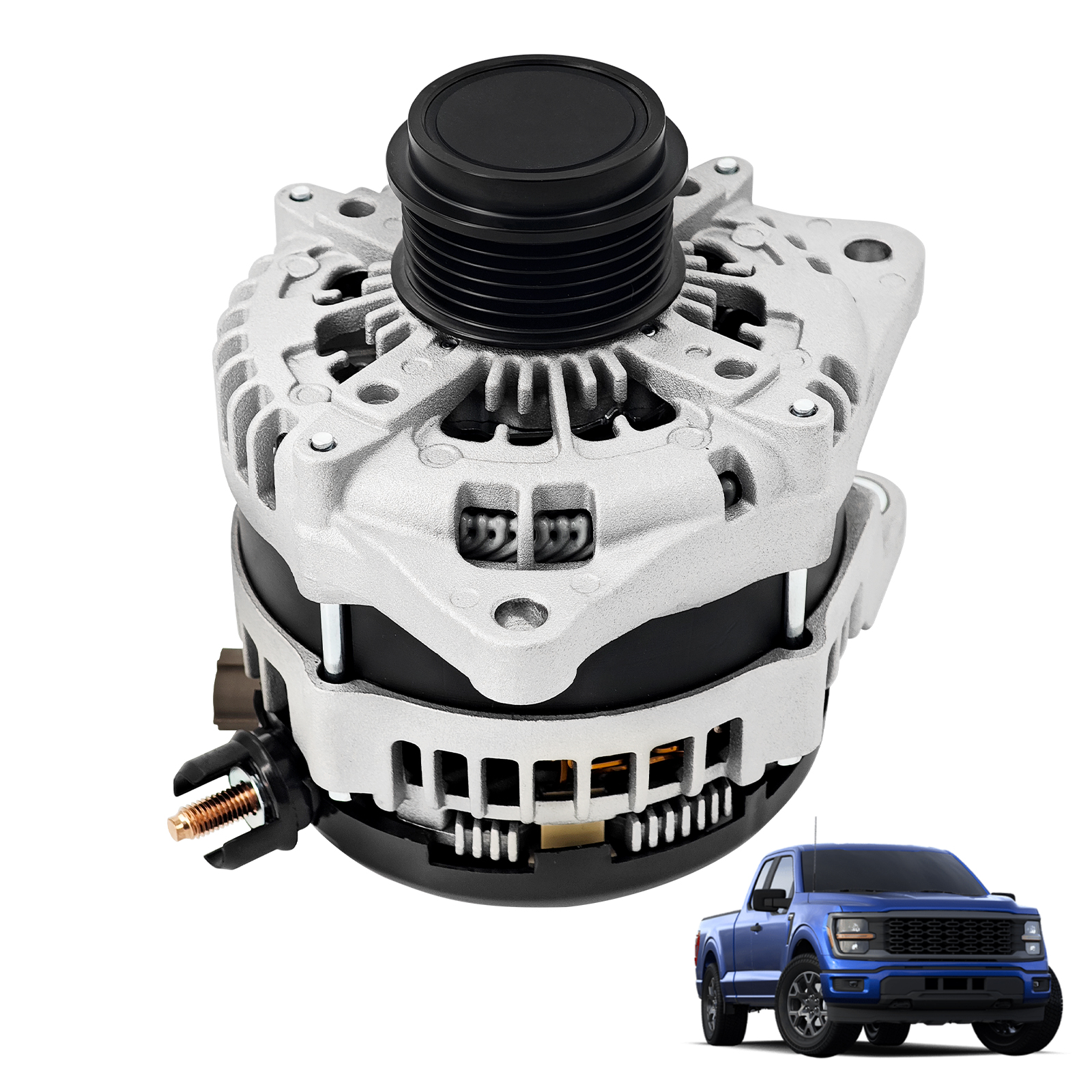 104210-6920 12V High Output Alternator 300A Fits For 2015-2020 Ford F-150 2.7L 3.3L 3.5L