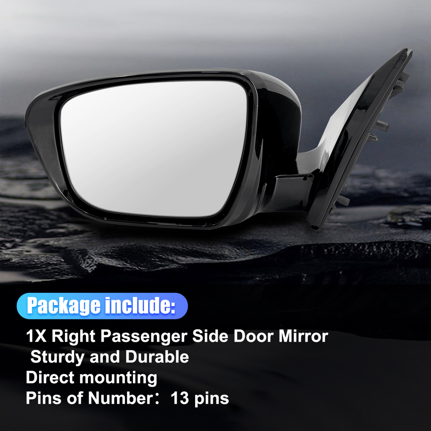 13 Pins Left Drive Side Door Mirror for Nissan Murano 2.5L 3.5L 2016-2021 w/Camera Power Heated Signal Light Power Folding