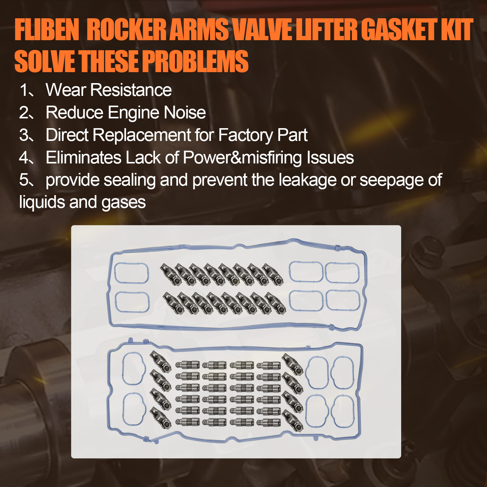 3.6 Pentastar Rocker Arm Lifters Kit for 2011-2021 Dodge Challenger Charger Journey Chrysler 200 300 Jeep Wrangler Ram 1500 2500 3.6L