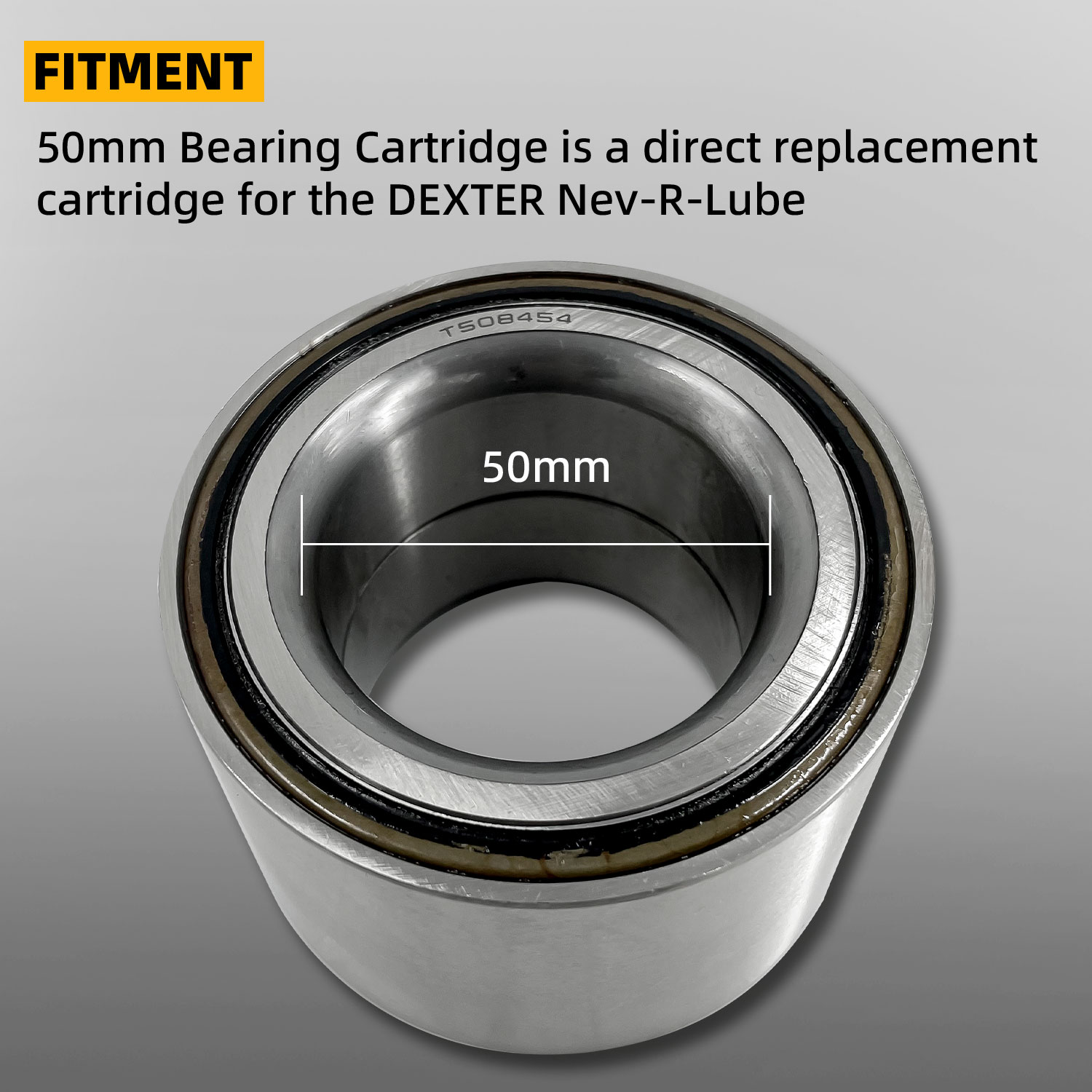 4Pcs 50mm Bearing Cartridge Fit for Dexter Trailer Axle, Fit for Nev-R-Lube Hubs, 7K 8K, T508454