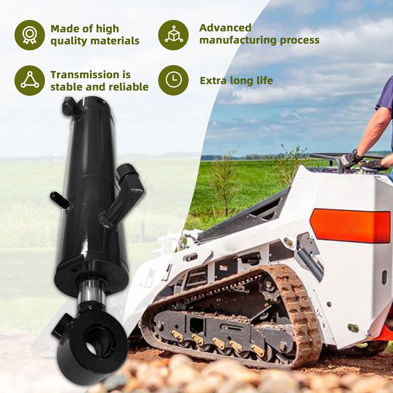 Hydraulic Bucket Tilt Cylinder Fits for Bobcat 463 MT50 MT52 MT55 MT85 S70 #6815798  7361905