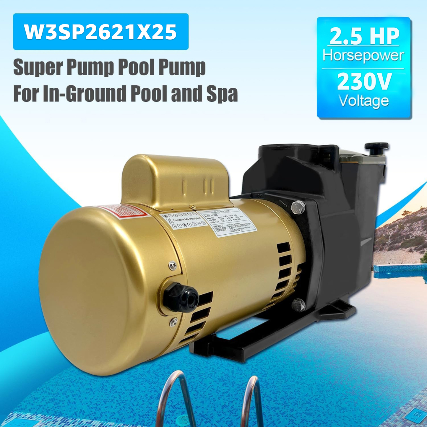 Hayward 2.5 HP 230V  W3SP2621X25 Pool Pump