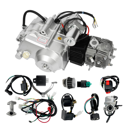 125CC Engine 4 Stroke Motor with 3-Speed Reverse Semi-Auto for Go Kart Dirt Bike ATV Pit Bike Buggy