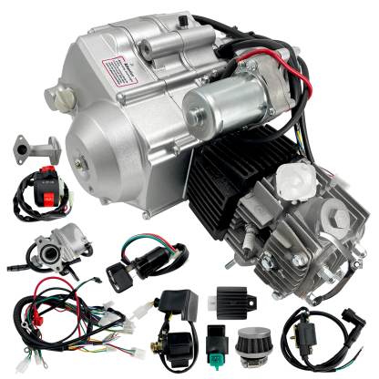 125CC Engine 4 Stroke Motor with 3-Speed Reverse Semi-Auto for Go Kart Dirt Bike ATV Pit Bike Buggy
