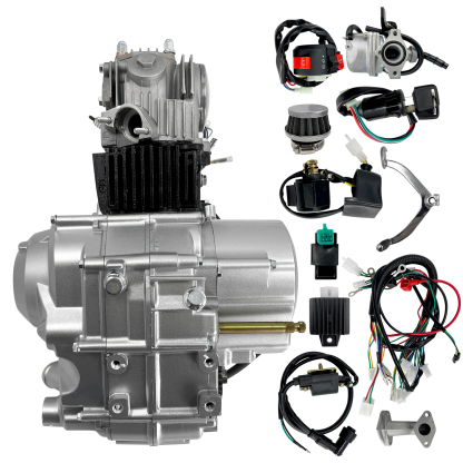 125CC Engine 4 Stroke Motor with 3-Speed Reverse Semi-Auto for Go Kart Dirt Bike ATV Pit Bike Buggy