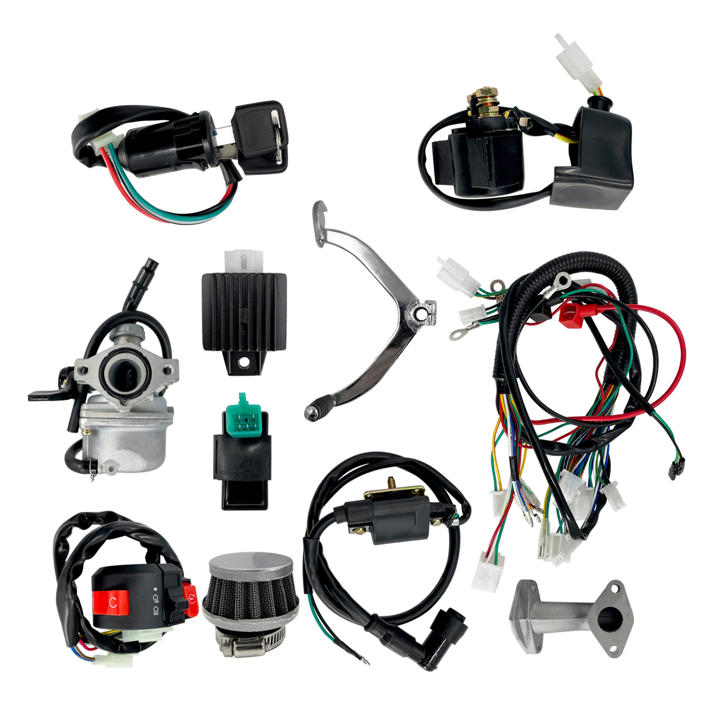 125CC Engine 4 Stroke Motor with 3-Speed Reverse Semi-Auto for Go Kart Dirt Bike ATV Pit Bike Buggy