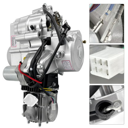 125CC Engine 4 Stroke Motor with 3-Speed Reverse Semi-Auto for Go Kart Dirt Bike ATV Pit Bike Buggy