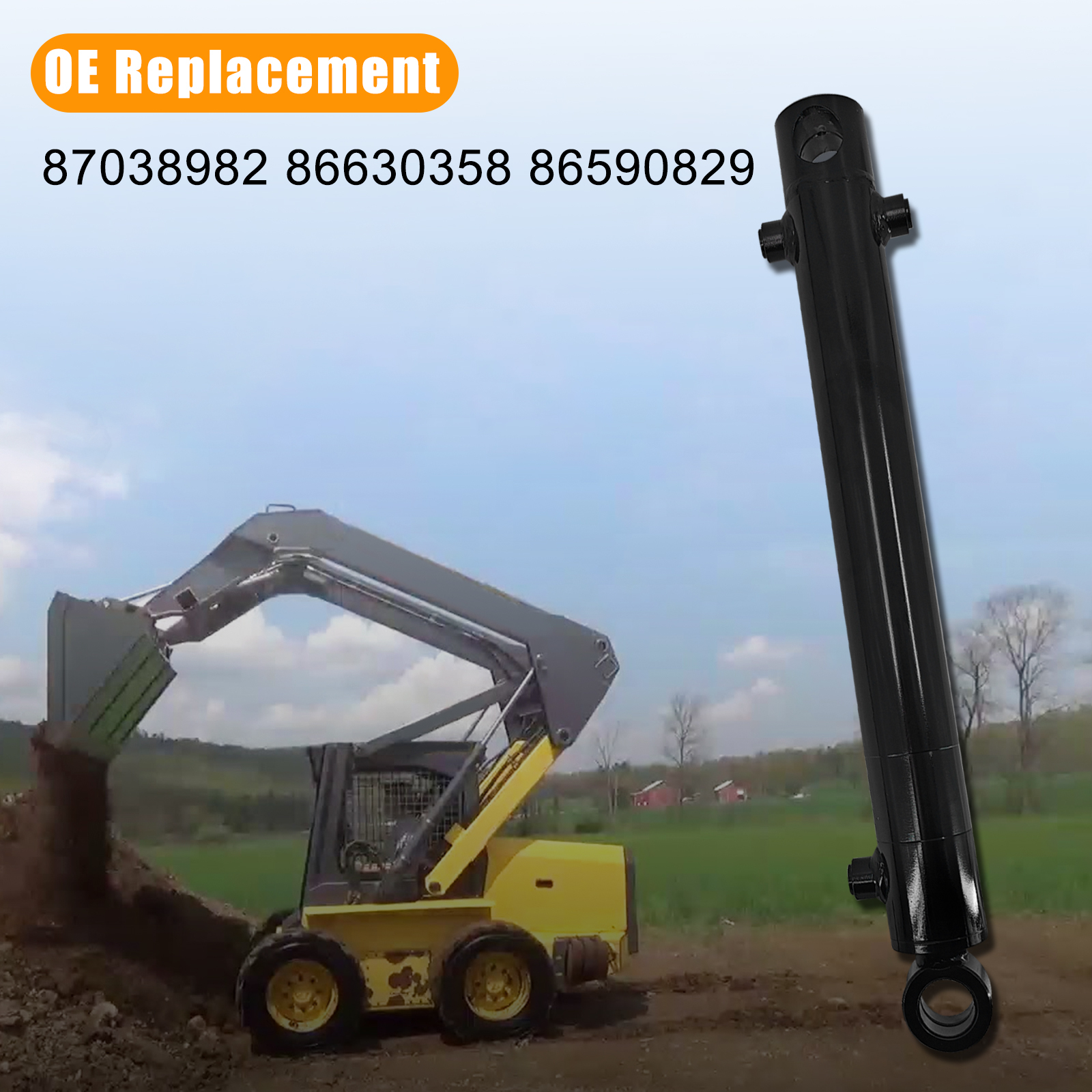 87038982 Bucket Tilt Hydraulic Cylinder Fits for New Holland L865 LS180 LX865 LX885 L180 L185