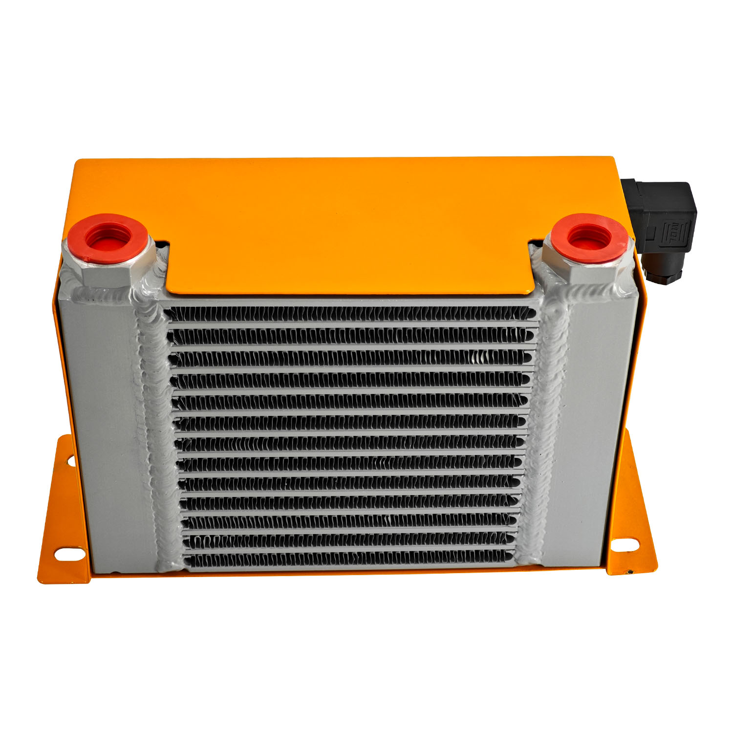 AH0608T-CA 12VDC Hydraulic Oil Cooler 60L/min 48W Hydraulic Air Cooler Air Cooled Oil Radiator Heat Dissipation Low Noise and Power Usage