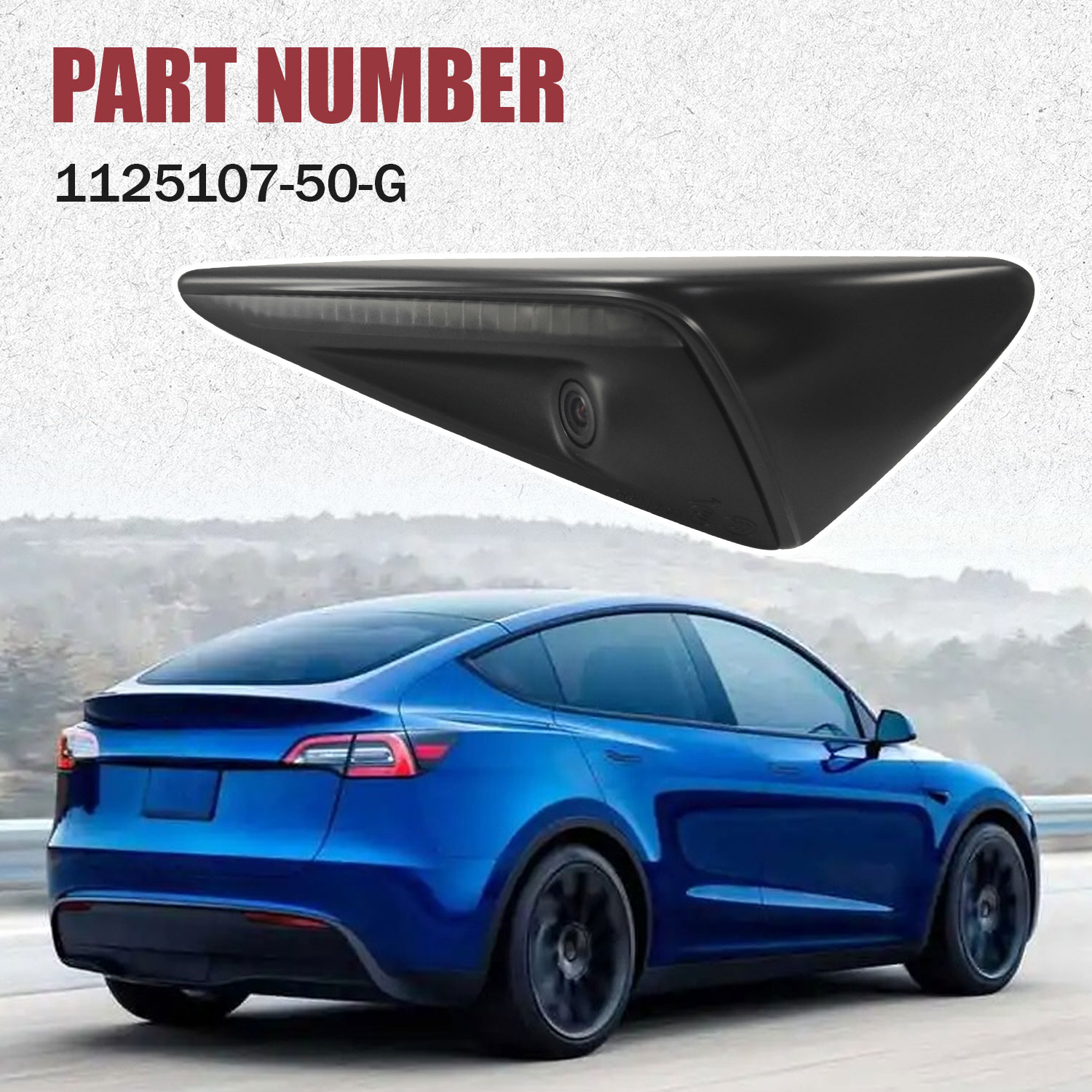 Right Side Repeater Fender Camera Compatible with Tesla Model 3 and Model Y 2021‑2023 