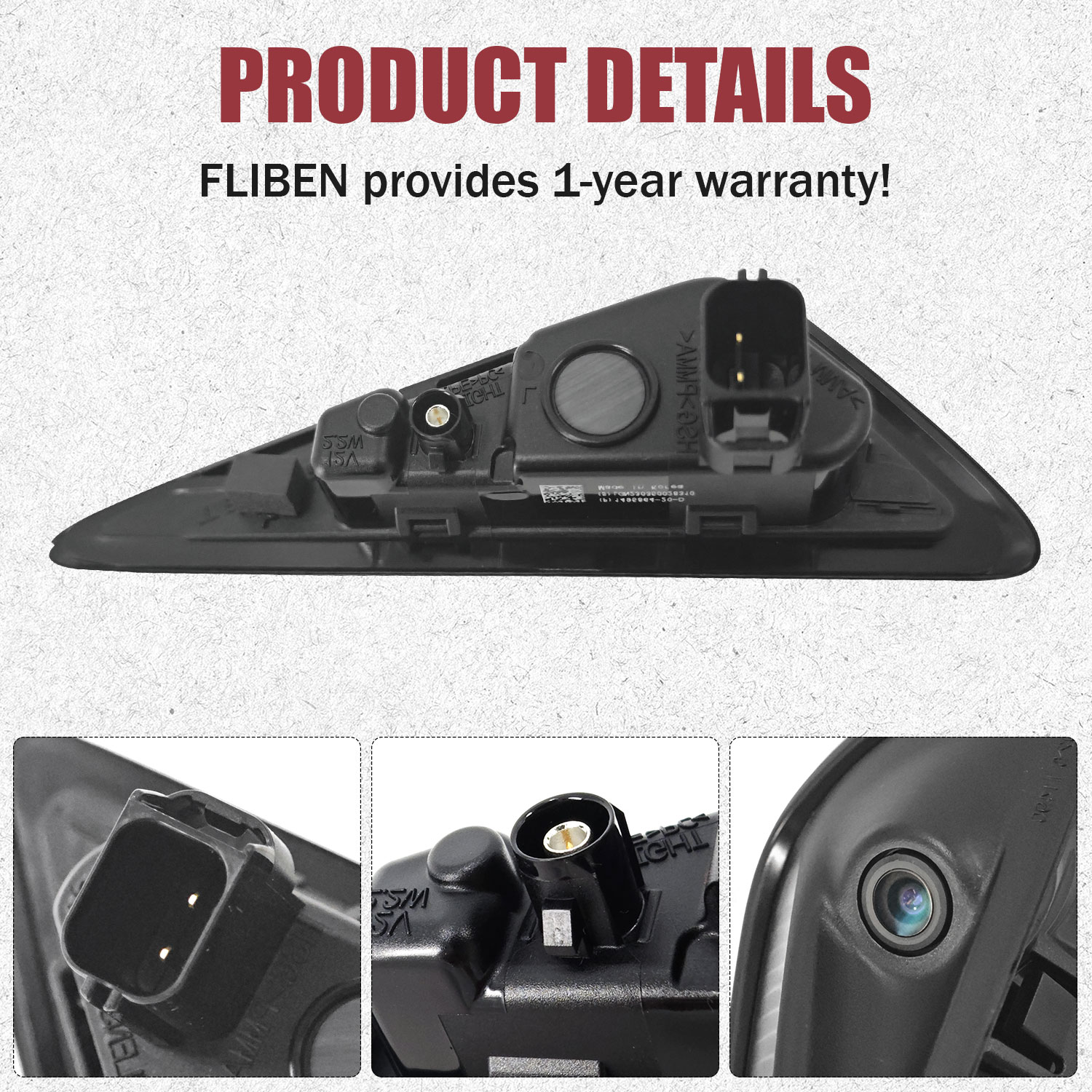 Right Side Repeater Fender Camera Compatible with Tesla Model 3 and Model Y 2021‑2023 