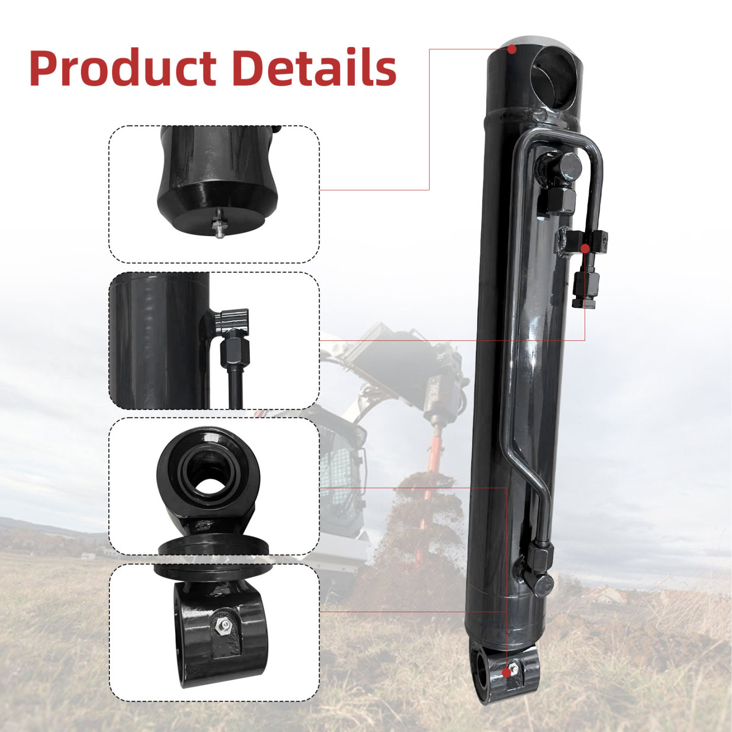 Left Hydraulic Bucket Tilt Cylinder fits for Bobcat S630 S650 S750 S770 T630, T650, T750, T770