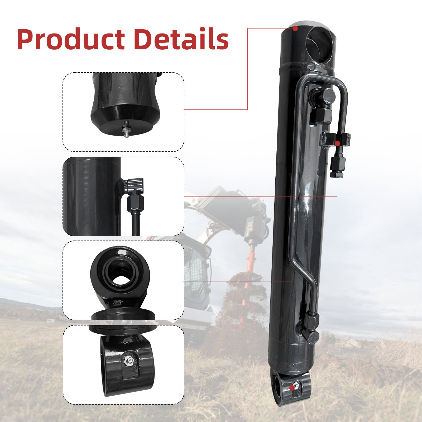 Left Hydraulic Bucket Tilt Cylinder fits for Bobcat S630 S650 S750 S770 T630, T650, T750, T770