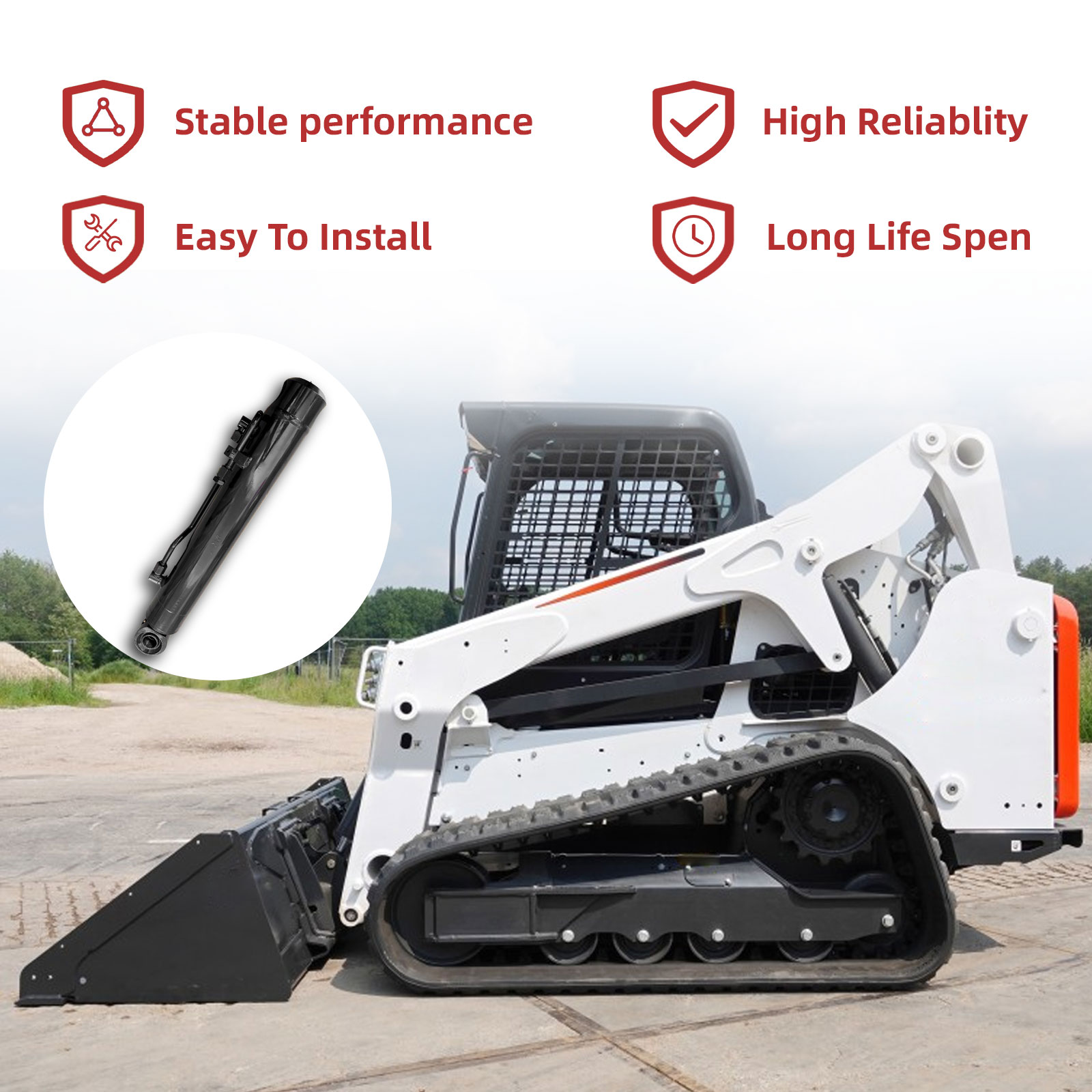 Left Hydraulic Bucket Tilt Cylinder fits for Bobcat S630 S650 S750 S770 T630, T650, T750, T770