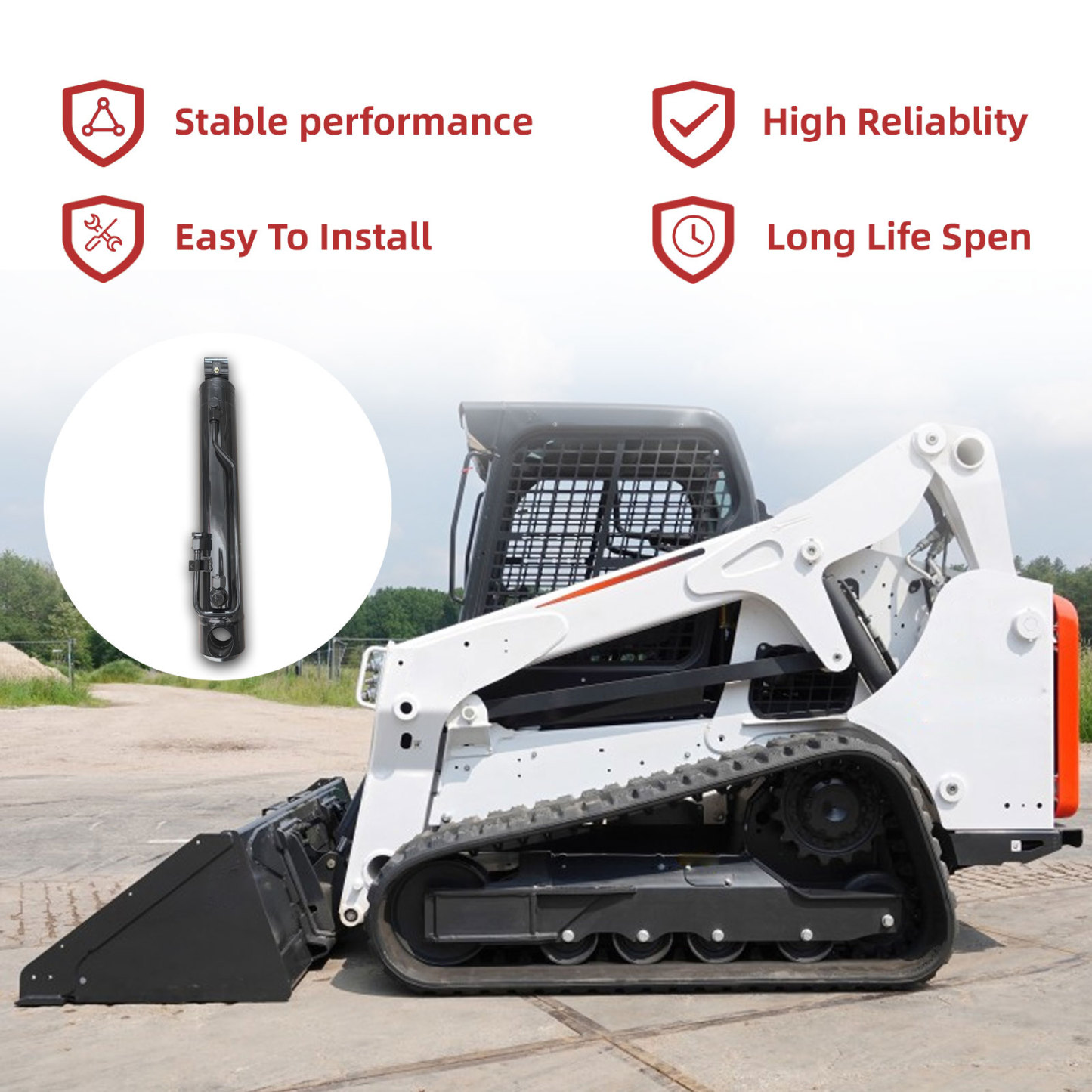 Right Hydraulic Bucket Tilt Cylinder fits for Bobcat S630 S650 S750 S770 T630, T650, T750, T770