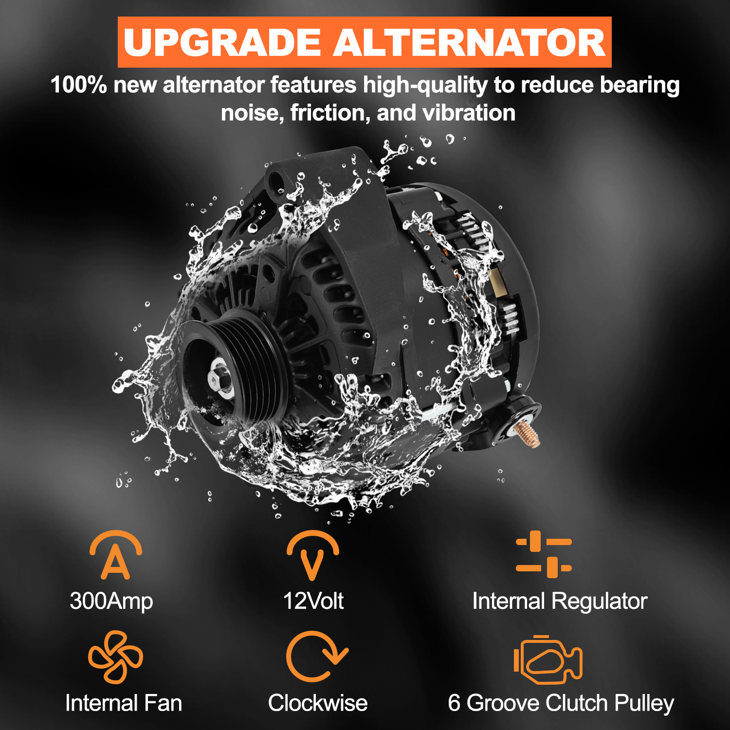 High Output 300AMP Alternator for Cadillac Escalade for Chevy Suburban Tahoe Rainier Ascender Hummer H2 Saab 9-7X 2000-2006