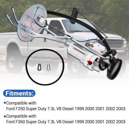 Fuel Pump Fit for Ford F-250 F-350 Super Duty V8 7.3L Diesel 1999-2003, Fit 137.0" or 158.0" or 172.0" Wheelbase