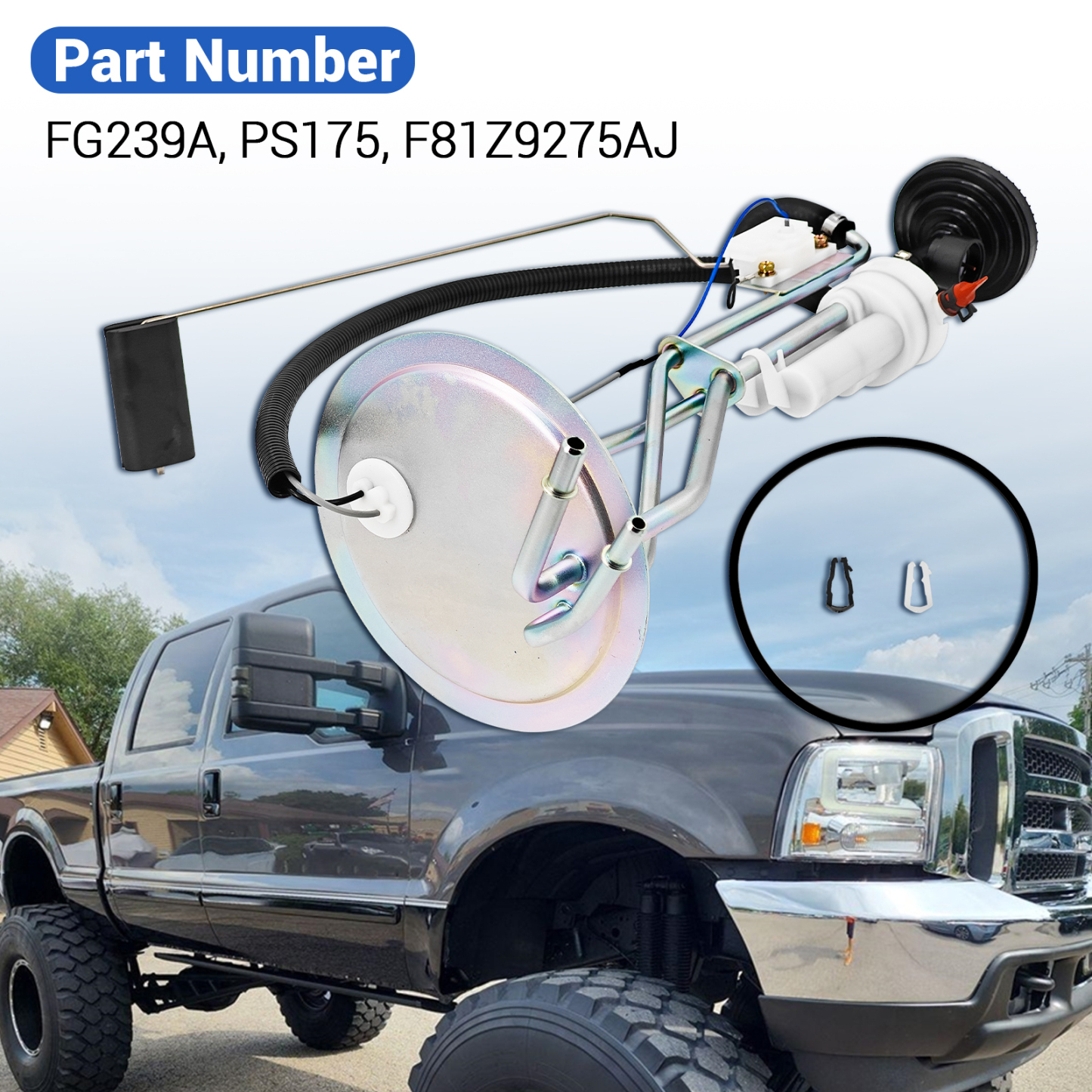 Fuel Pump Fit for Ford F-250 F-350 Super Duty V8 7.3L Diesel 1999-2003, Fit 137.0" or 158.0" or 172.0" Wheelbase
