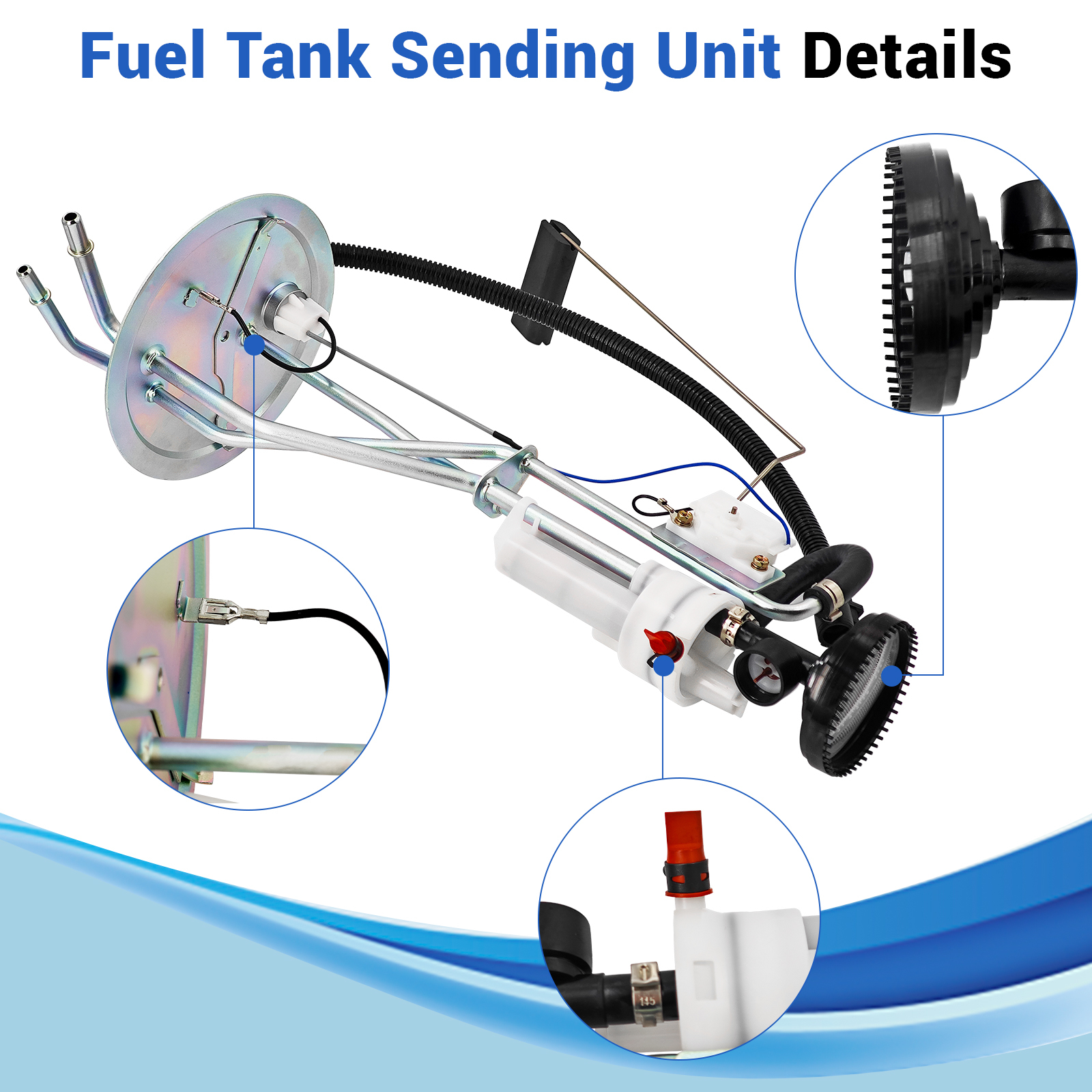Fuel Pump Fit for Ford F-250 F-350 Super Duty V8 7.3L Diesel 1999-2003, Fit 137.0" or 158.0" or 172.0" Wheelbase