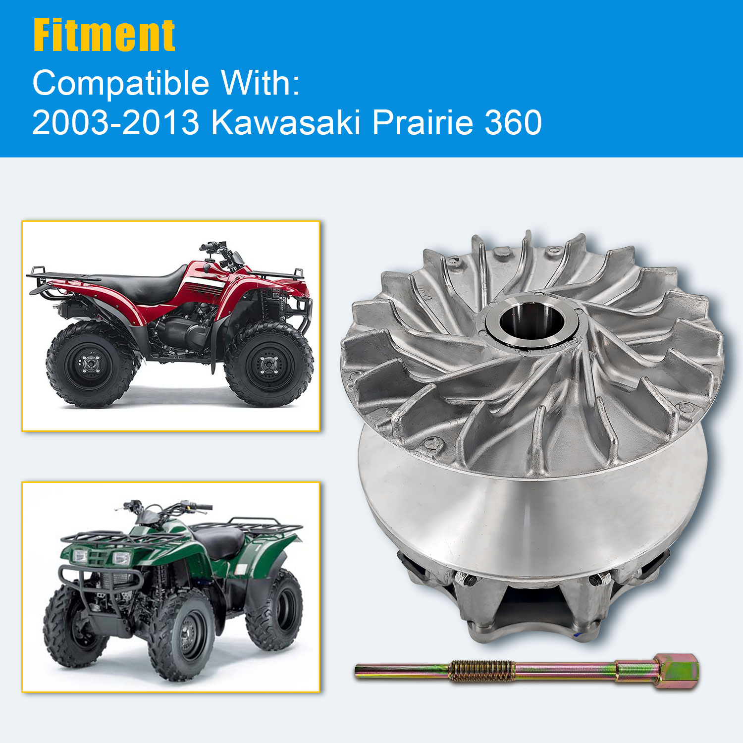 49093-1075 Primary Drive Clutch & Puller Tool Fits for 2003-2013 Kawasaki Prairie 360 