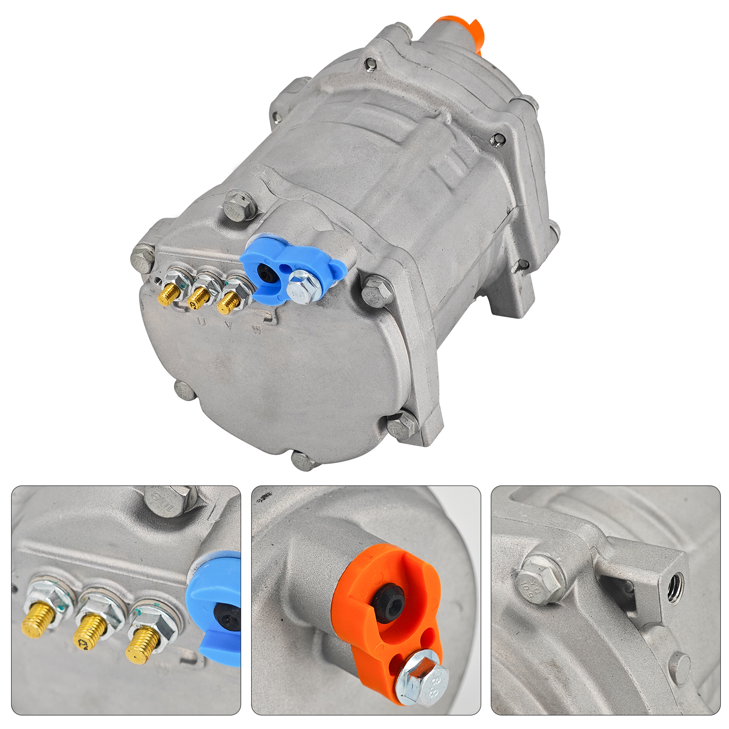 24V DC Automotive Electric AC Compressor Kit for RVs, Campers, Trucks & Buses