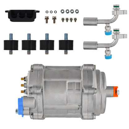 24V DC Automotive Electric AC Compressor Kit for RVs, Campers, Trucks & Buses
