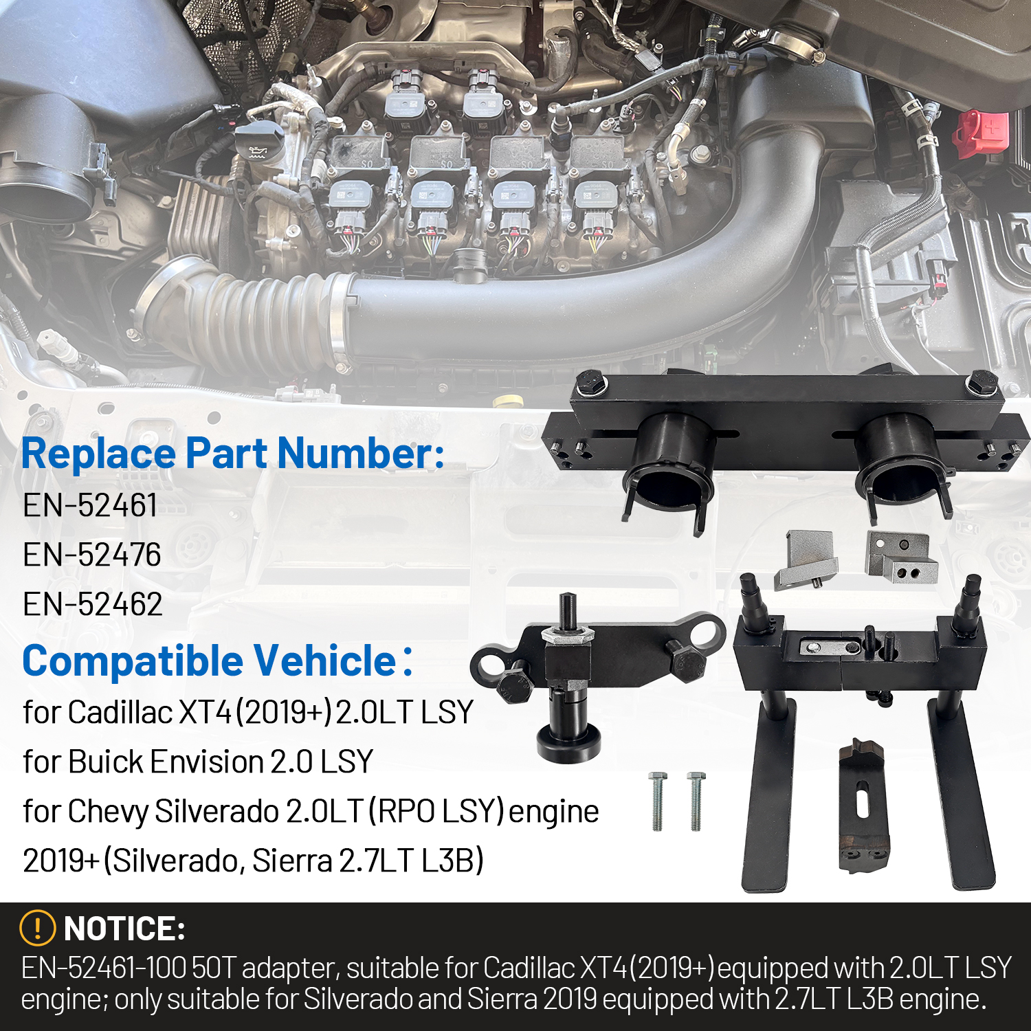 Engine Camshaft Timing Tool Kit Compatible with Buick Envision Cadillac XT4 2.0LT LSY and Chevy Silverado 2.7L L3B 2.0L LSY Engine