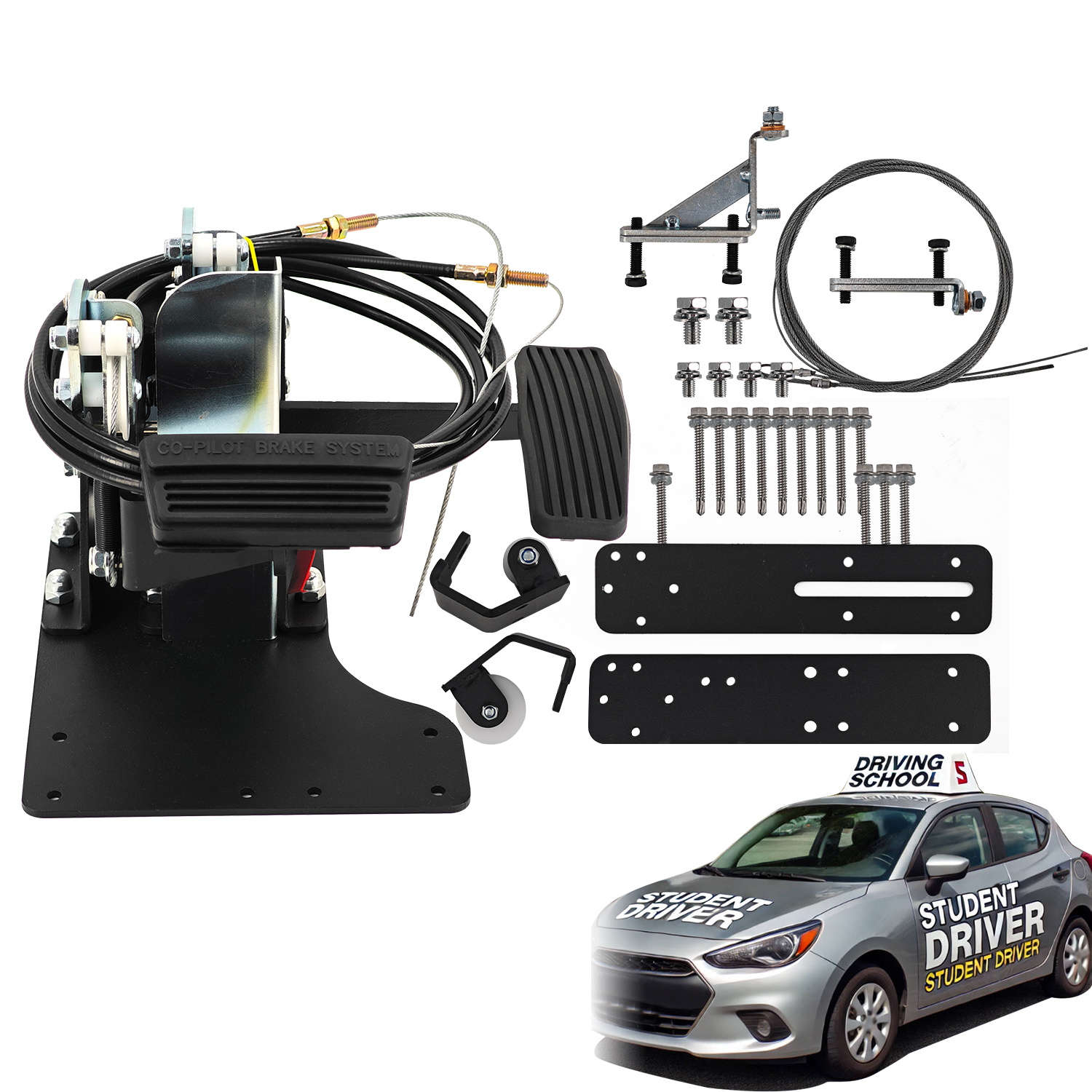 NEW ACAR-B7D Gas and Brake Pedal Dual Control Car Gas pedal To Driver Training Vehicle