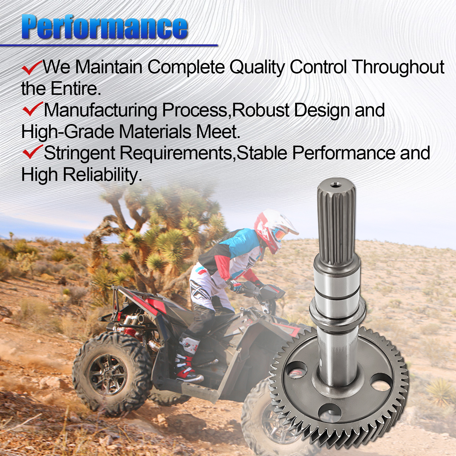 3235194 Input Shaft Compatible with 2015-2021 Polaris Scrambler Sportsman Touring 550 850 1000 SP XP X2