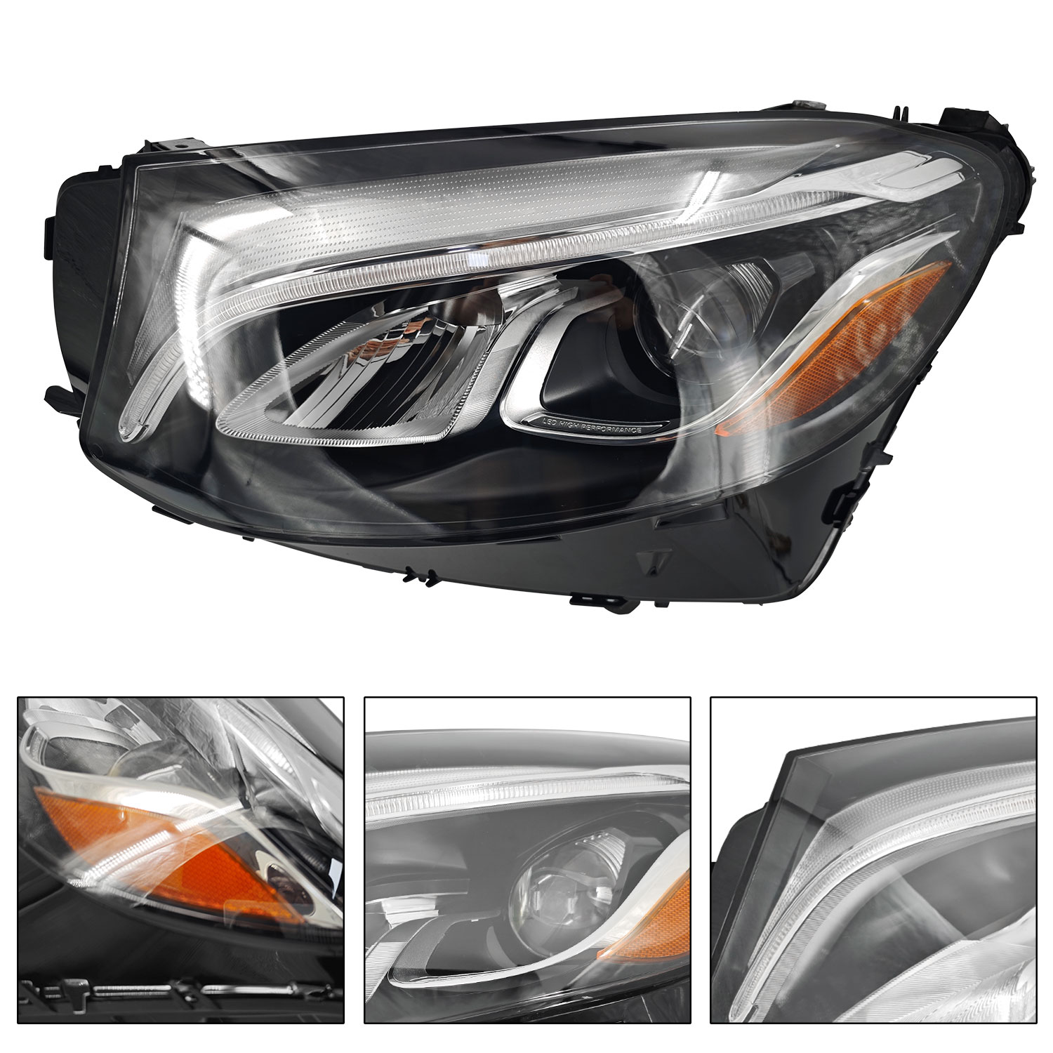 Left Driver Side Headlight for  2016-2019 Mercedes-Benz GLC-class W253 GLC300 GLC350e GLC43 AMG GLC63 AMG