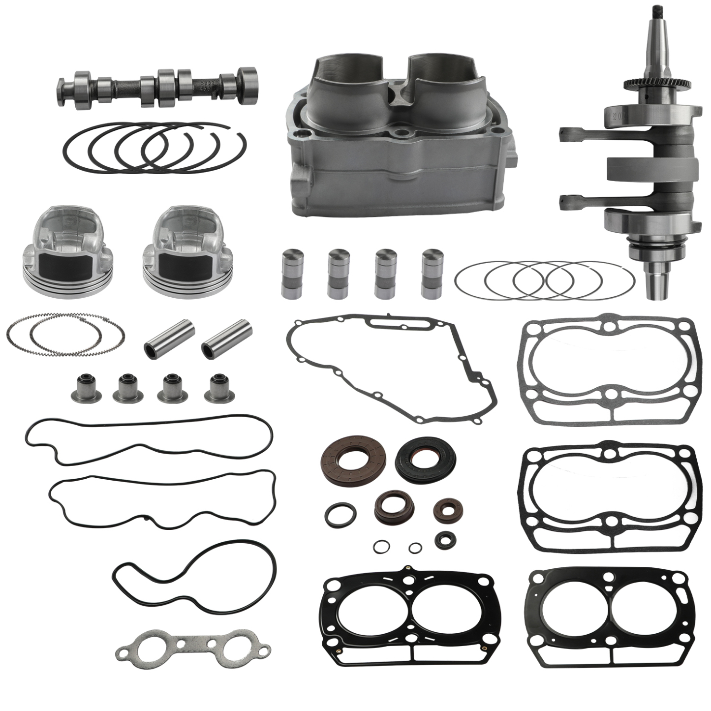 Engine Rebuild Kit Crankshaft Camshaft Cylinder Engine Kit for Polaris 800 RZR 2008-2014; for Ranger 800 2011-2017; for Sportsman 800 2008-2009
