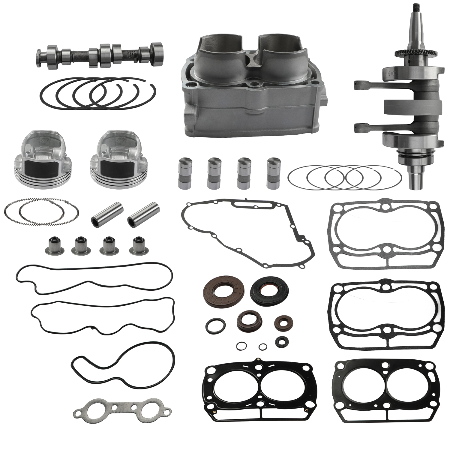 Engine Rebuild Kit Crankshaft Camshaft Cylinder Engine Kit for Polaris 800 RZR 2008-2014; for Ranger 800 2011-2017; for Sportsman 800 2008-2009