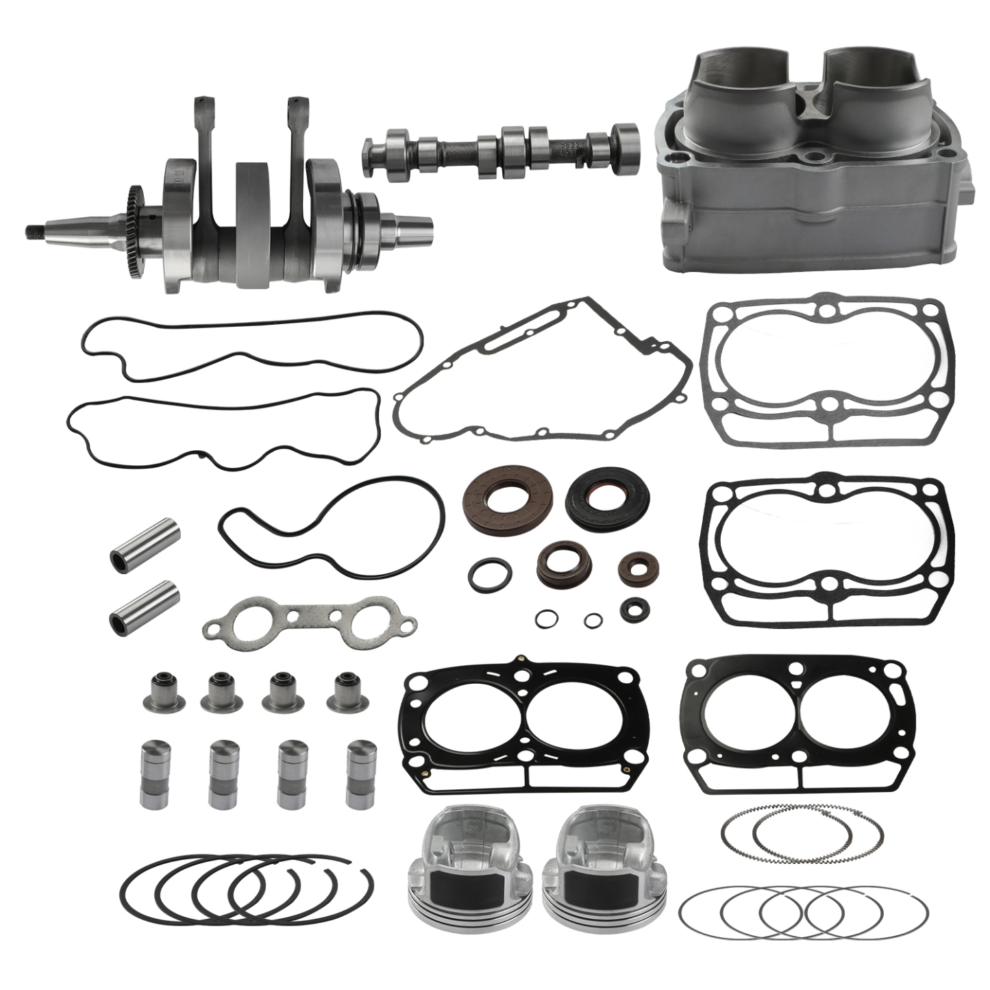 Engine Rebuild Kit Crankshaft Camshaft Cylinder Engine Kit for Polaris 800 RZR 2008-2014; for Ranger 800 2011-2017; for Sportsman 800 2008-2009